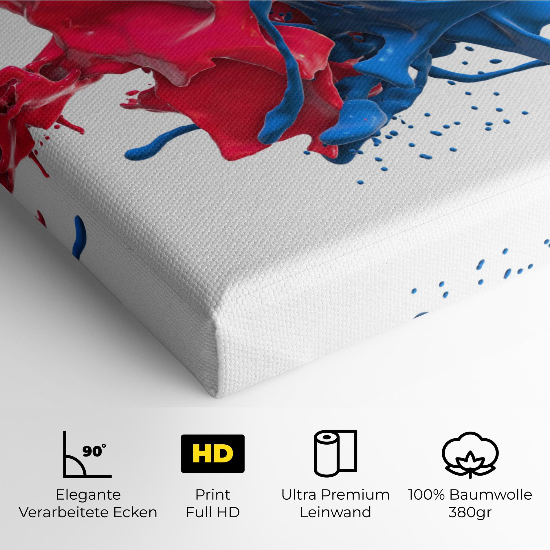 Leinwandbild Pink And Blue Splash mockup 4