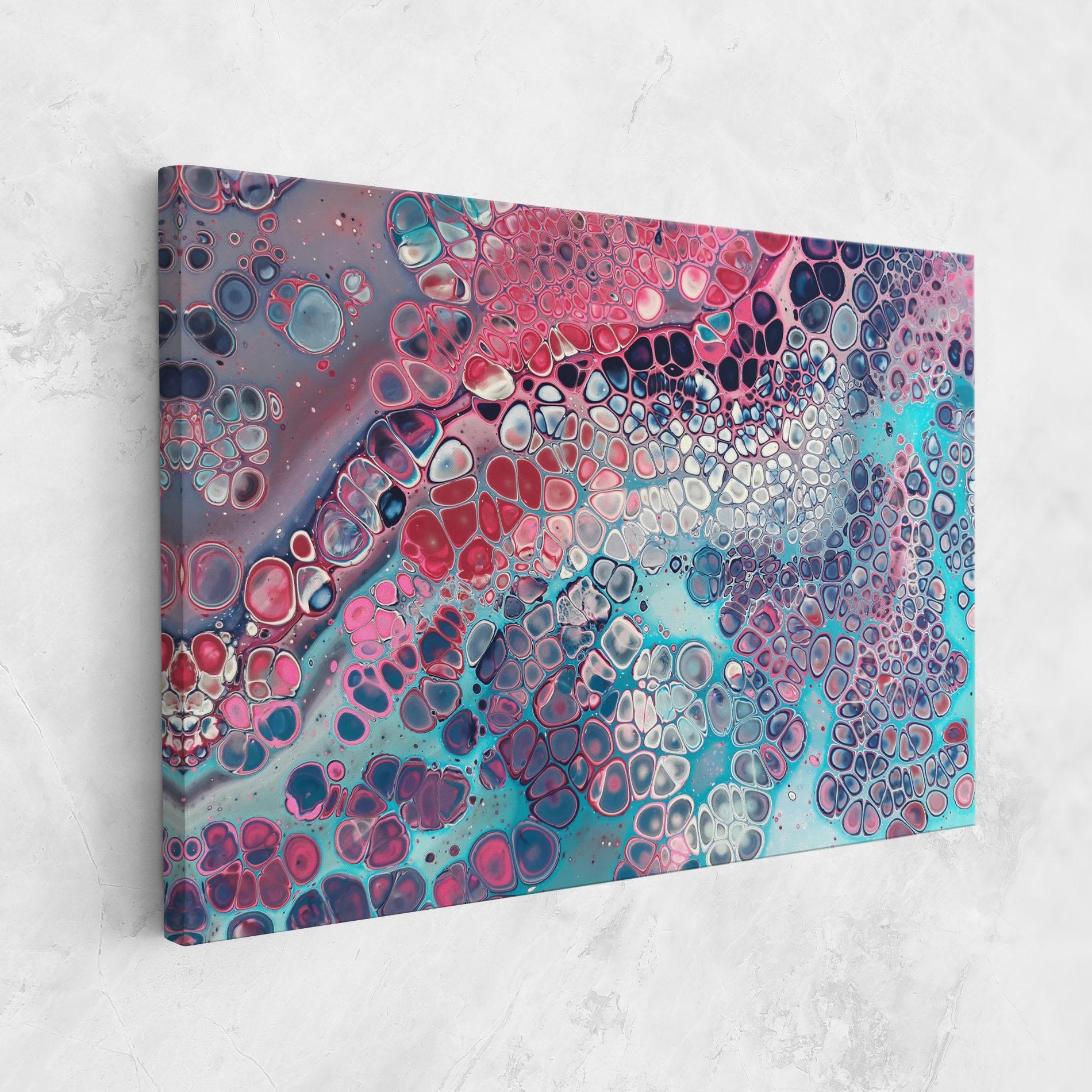 Leinwandbild Abstract Blue Objects mockup 1