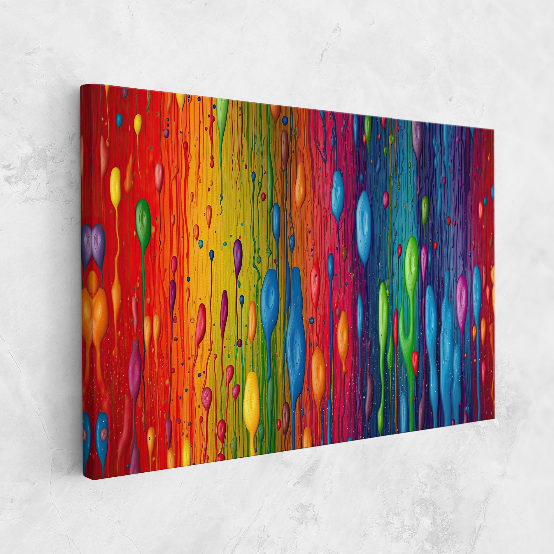 Leinwandbild Abstract Rainbow Pattern mockup 1