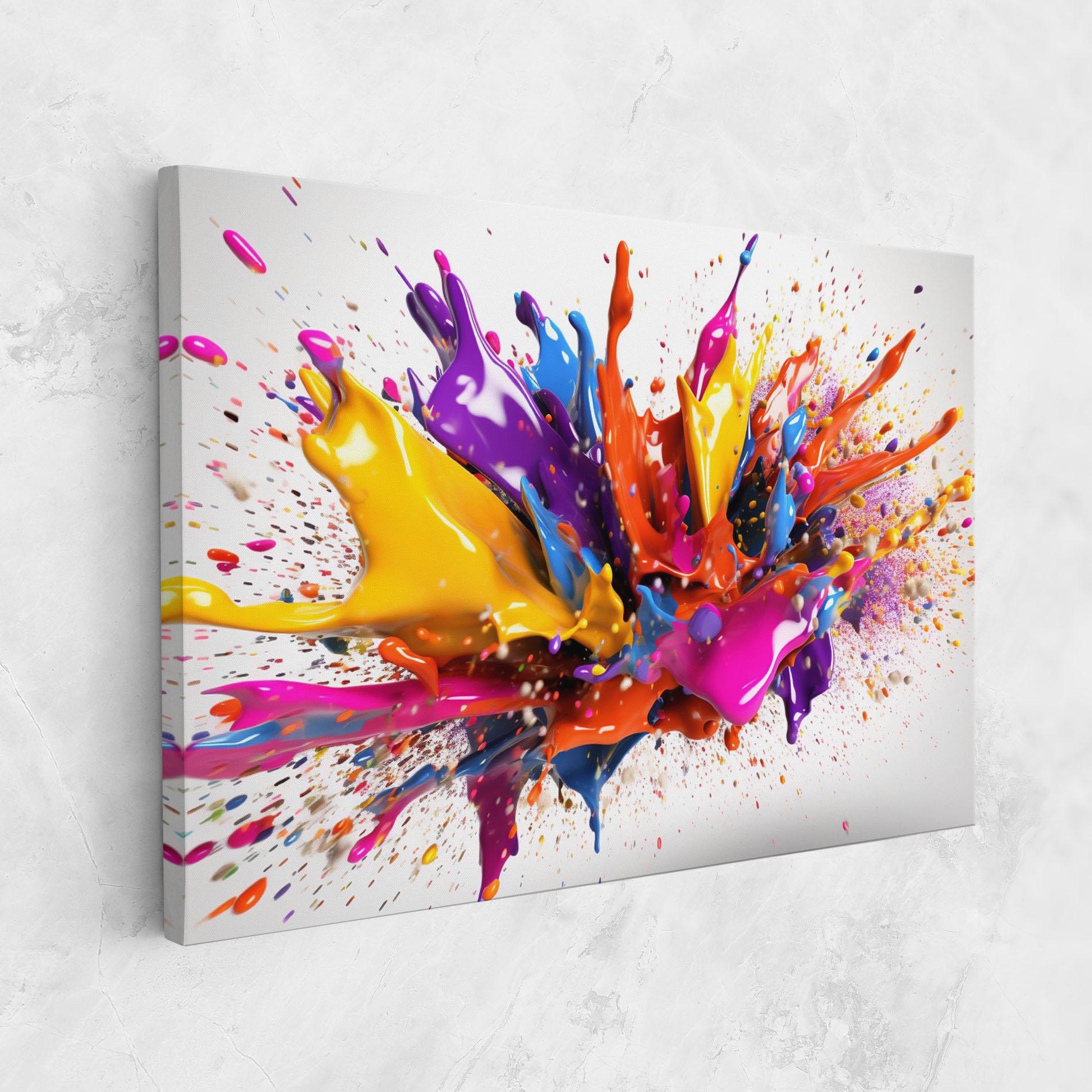 Leinwandbild Abstract Splash 3d mockup 1