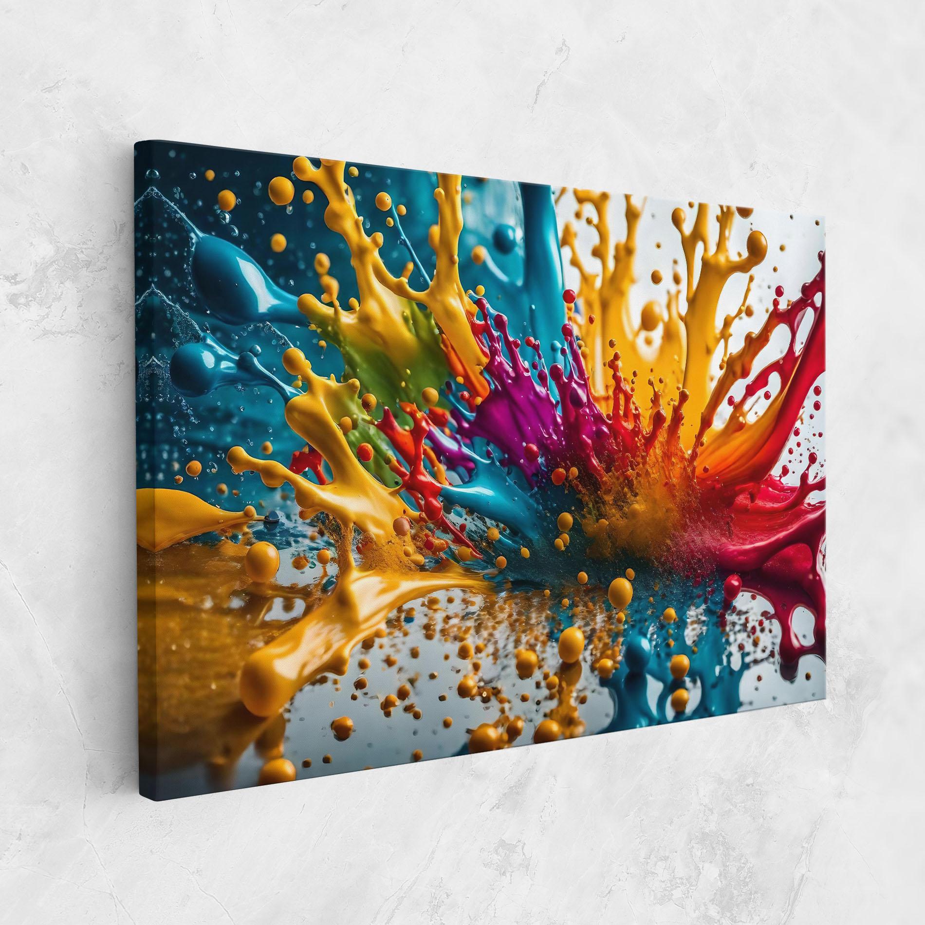 Leinwandbild Colorful Water Splash mockup 1