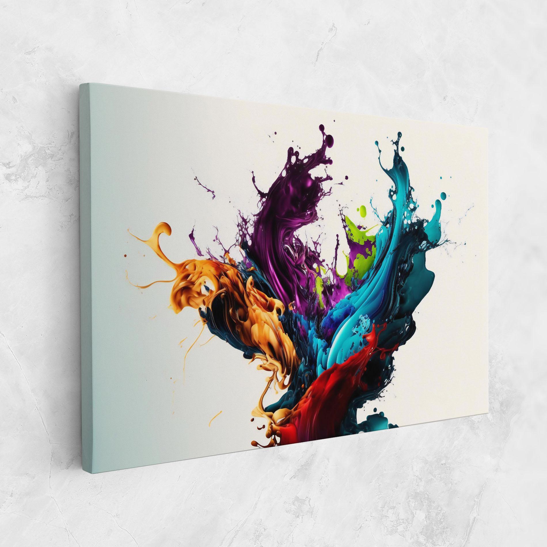 Leinwandbild Dark Purple Splash mockup 1