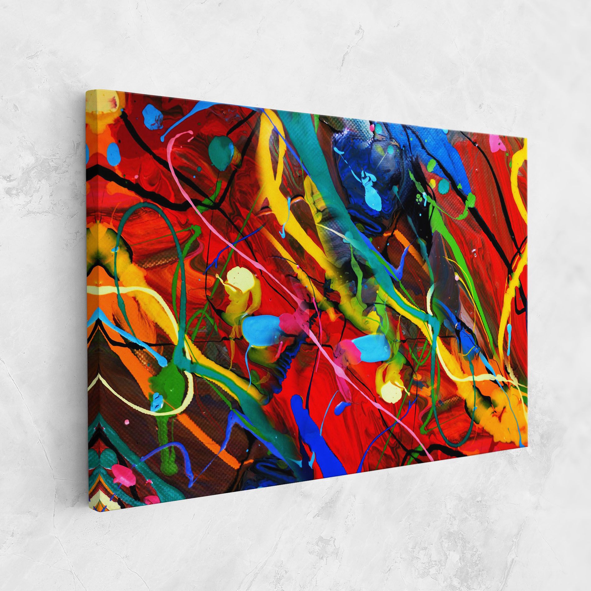 Hand Draw Red Painting mockup 1