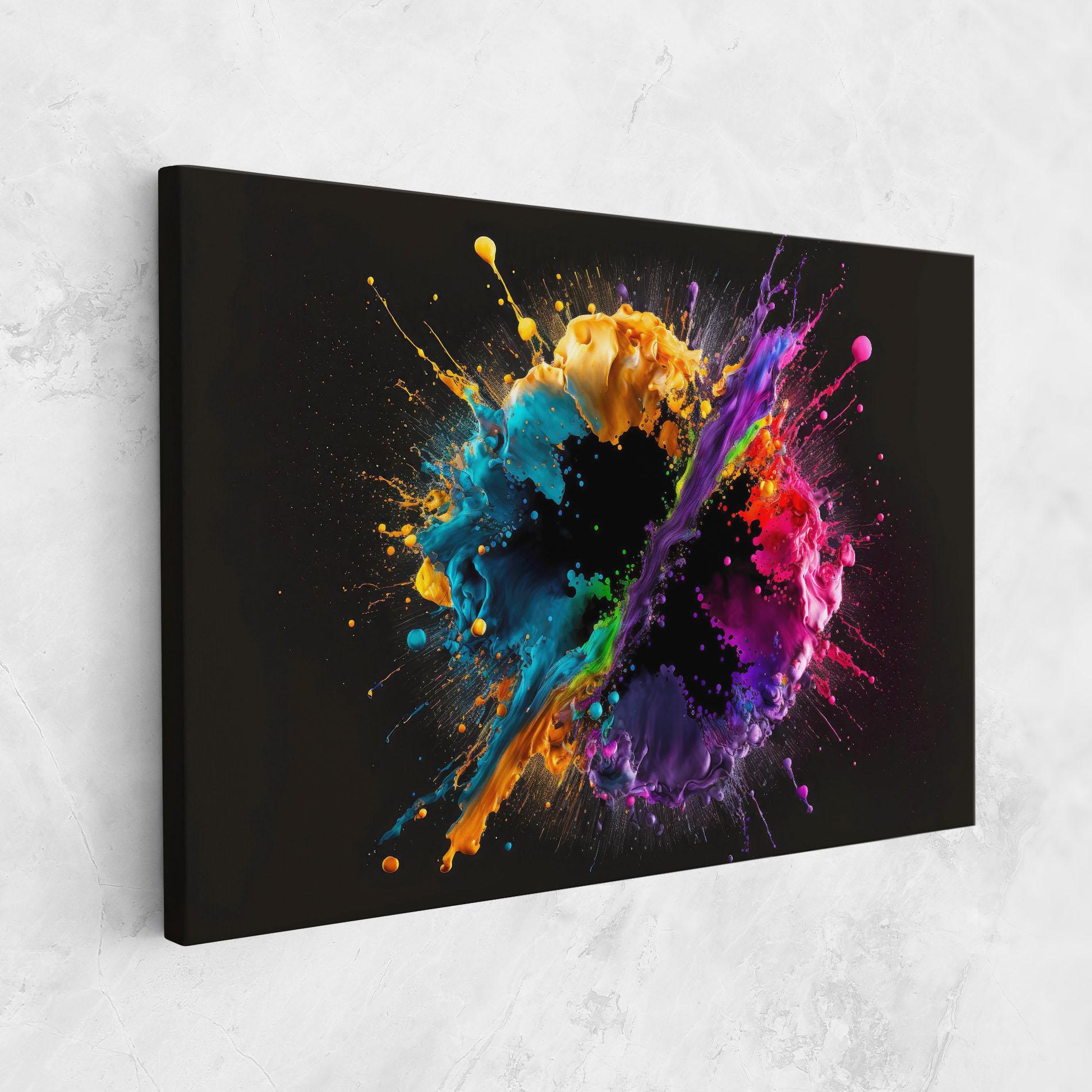 Leinwandbild Oily Splash Explosion mockup 1