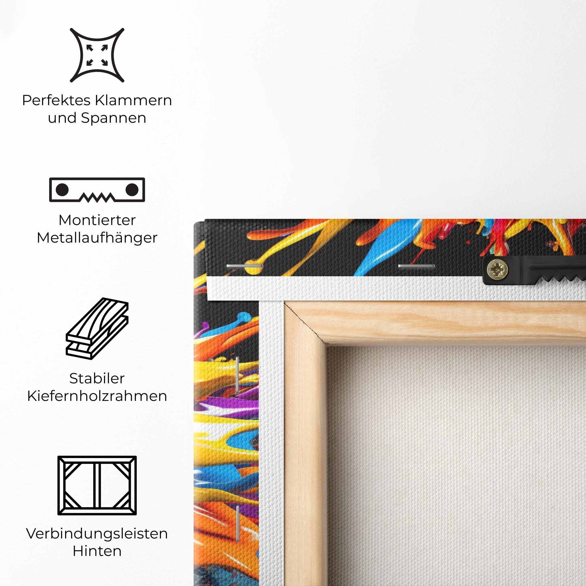 Leinwandbild 3d Color Splash mockup 5
