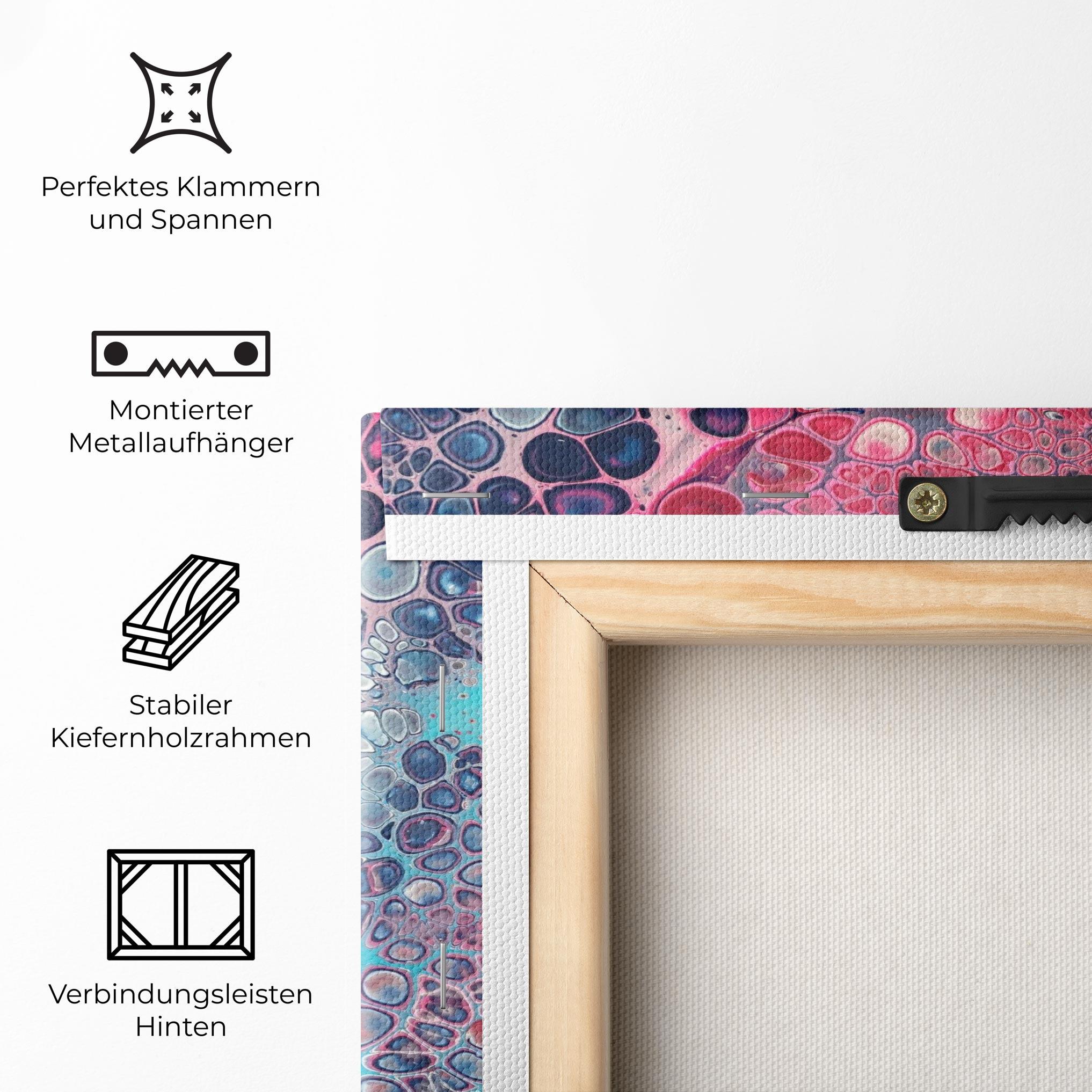 Leinwandbild Abstract Blue Objects mockup 5