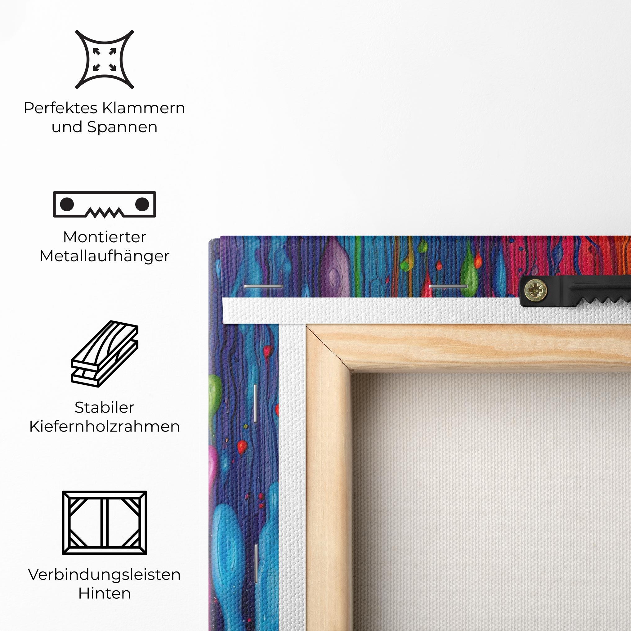 Leinwandbild Abstract Rainbow Pattern mockup 5