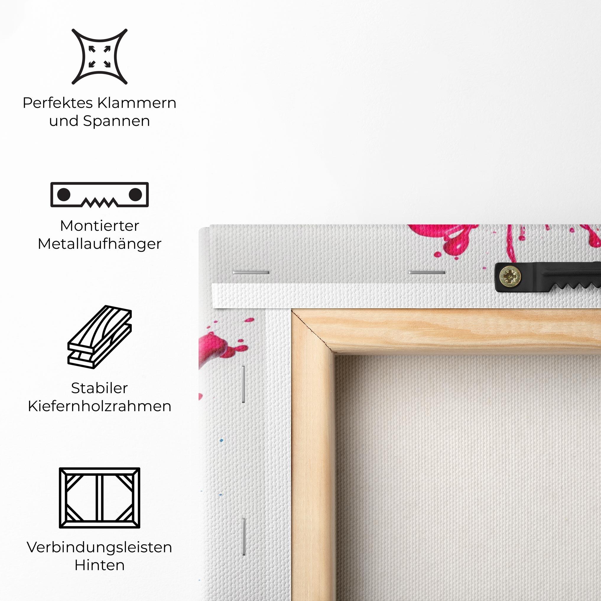 Leinwandbild Colorful Explosion Paint mockup 5