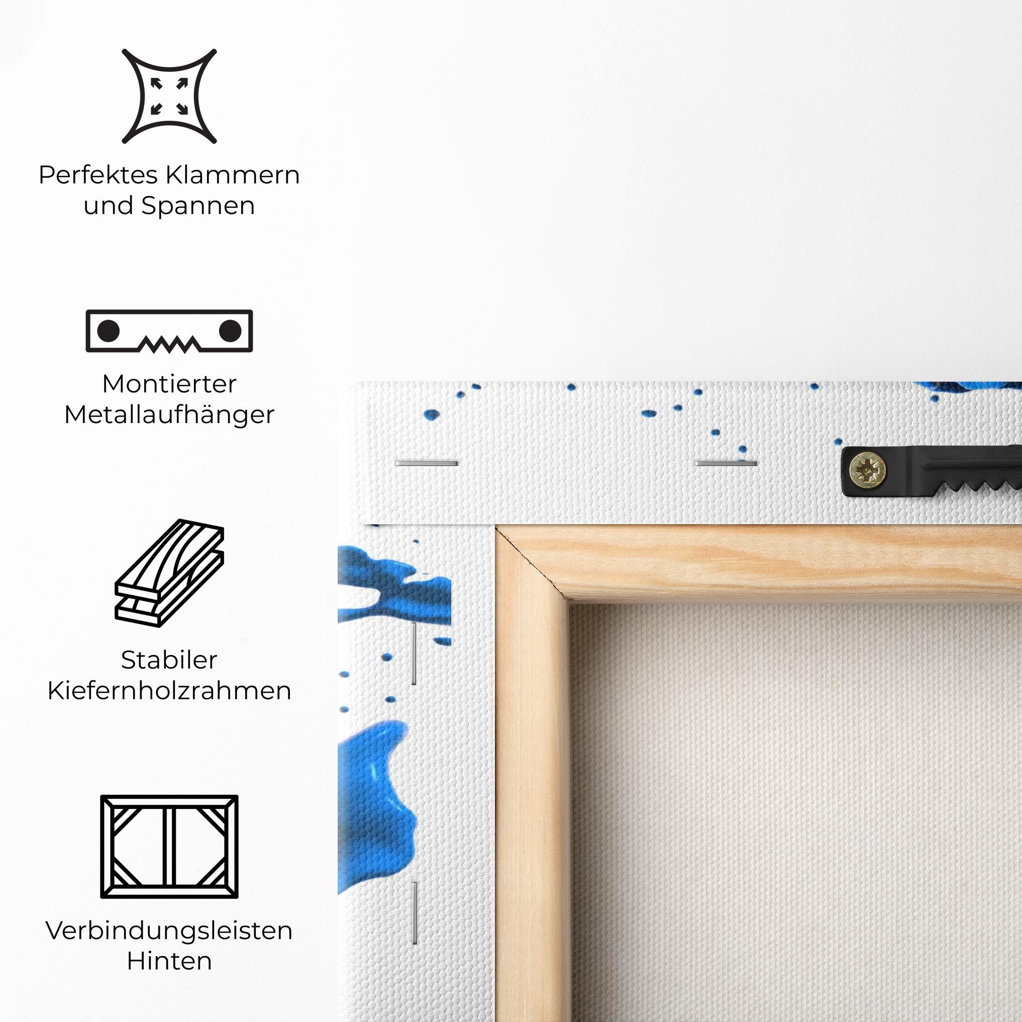 Leinwandbild Pink And Blue Splash mockup 5