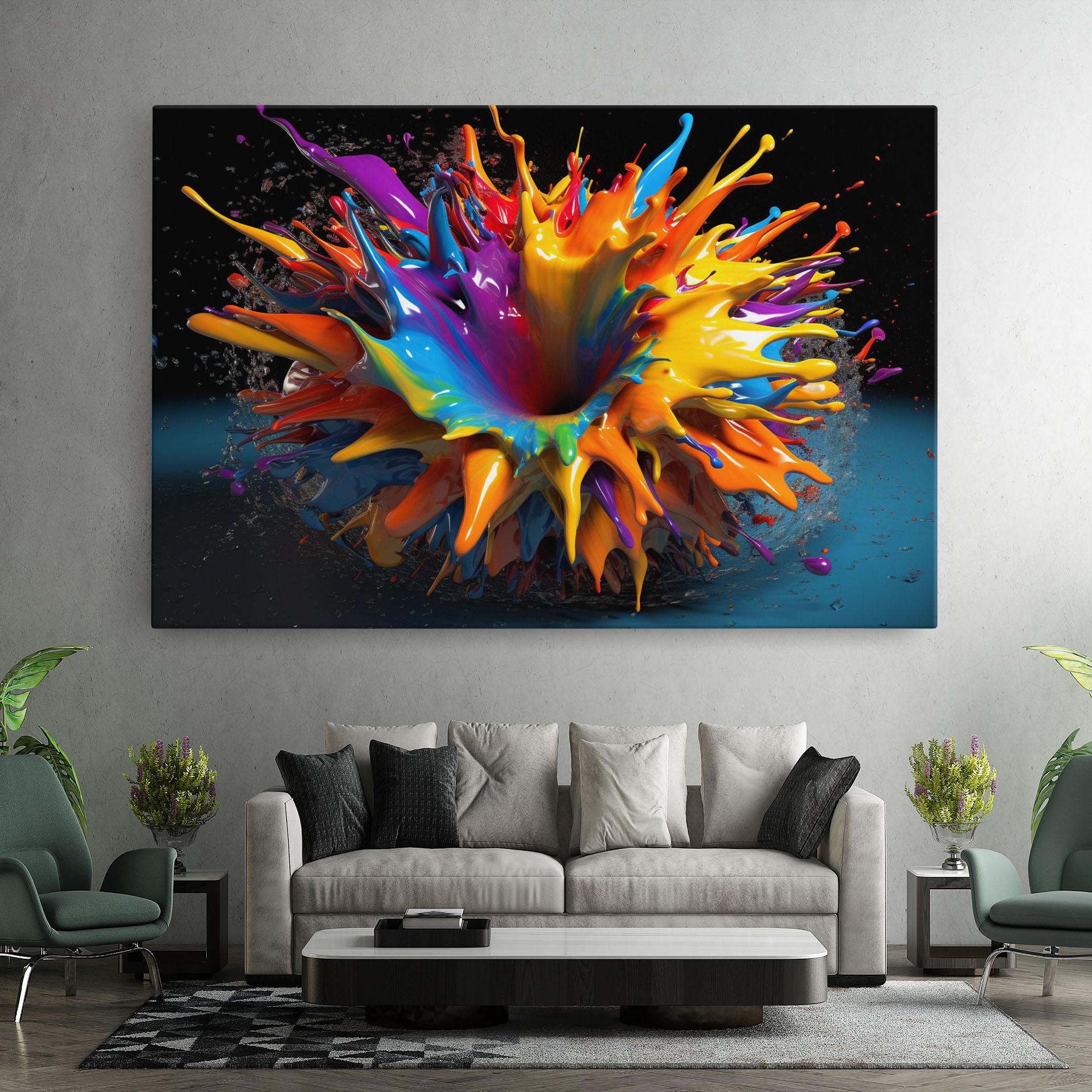 Leinwandbild 3d Color Splash mockup 7
