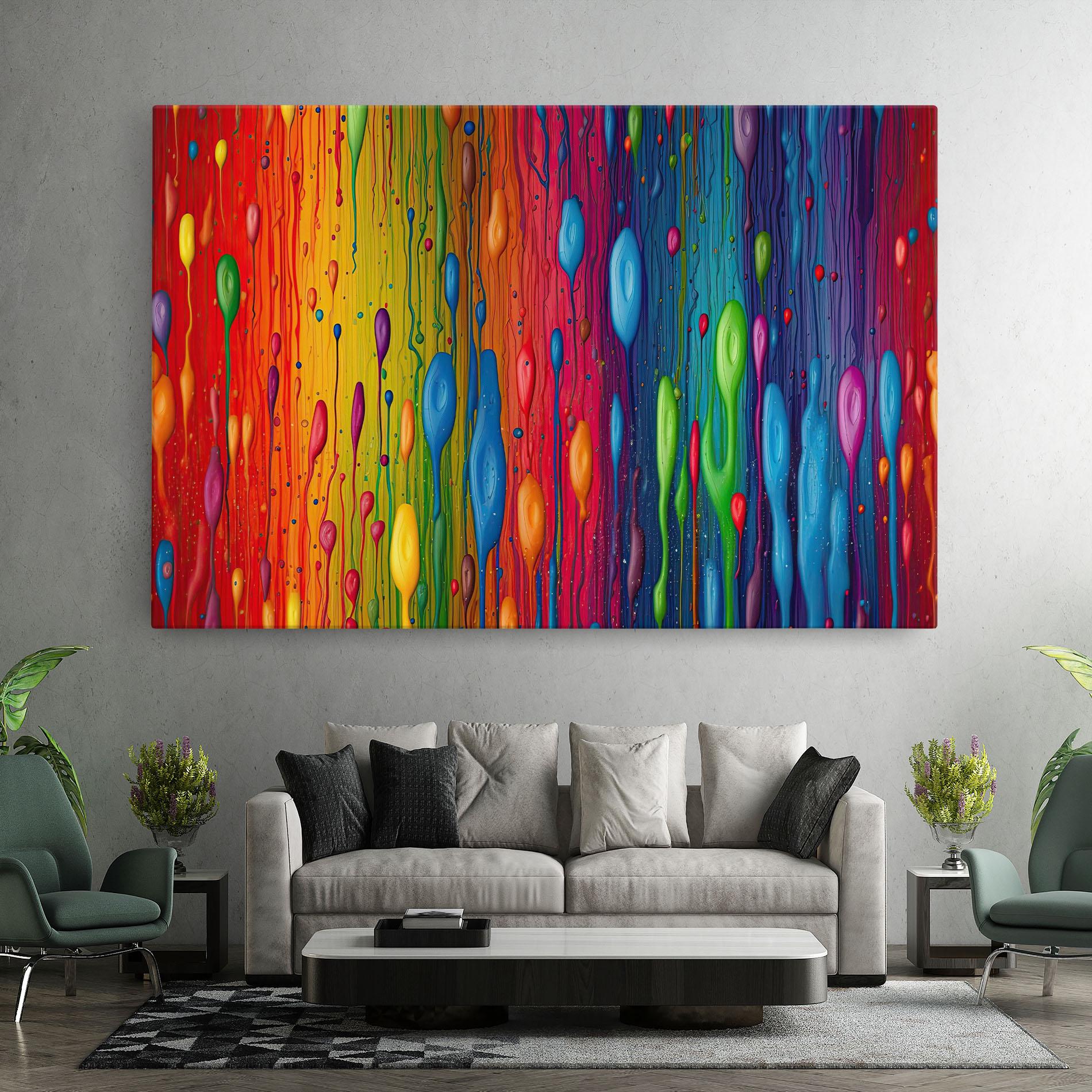 Leinwandbild Abstract Rainbow Pattern mockup 7