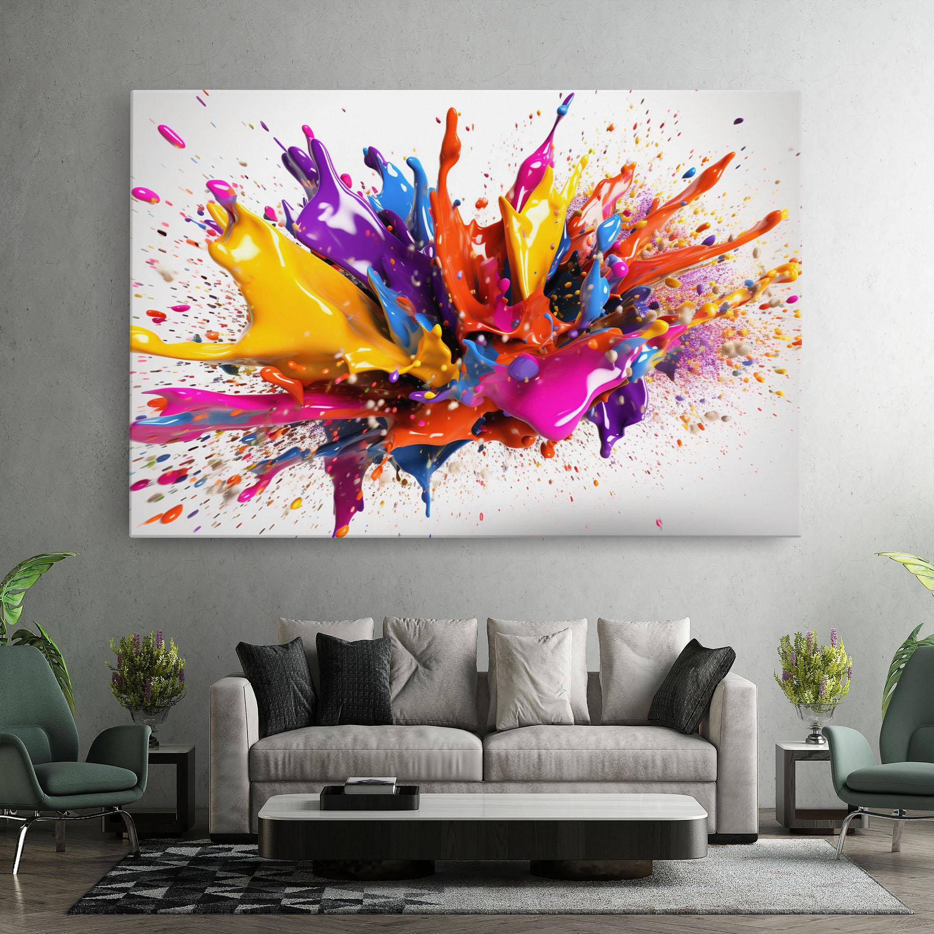 Leinwandbild Abstract Splash 3d mockup 7