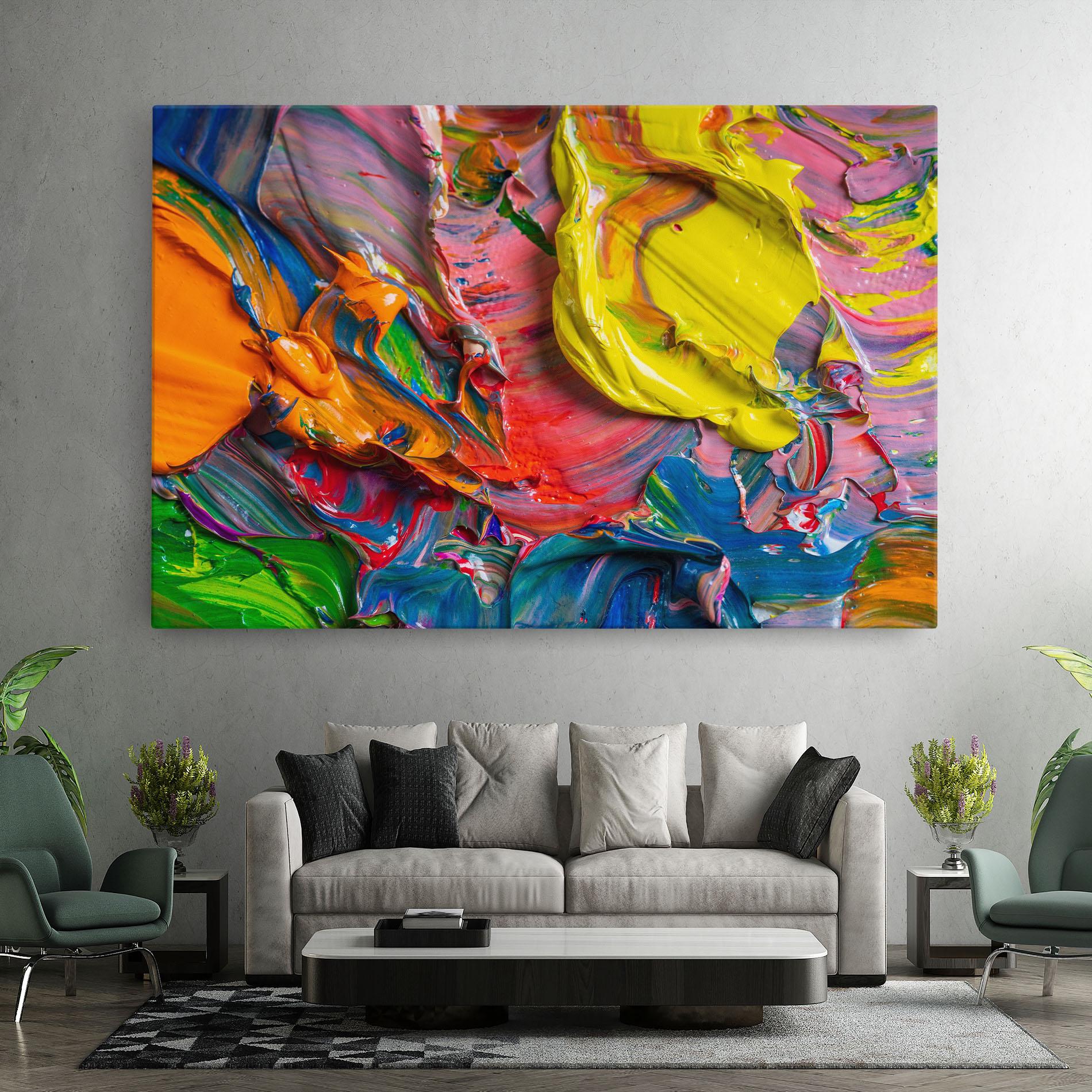 Leinwandbild Bright Oil Colors mockup 7