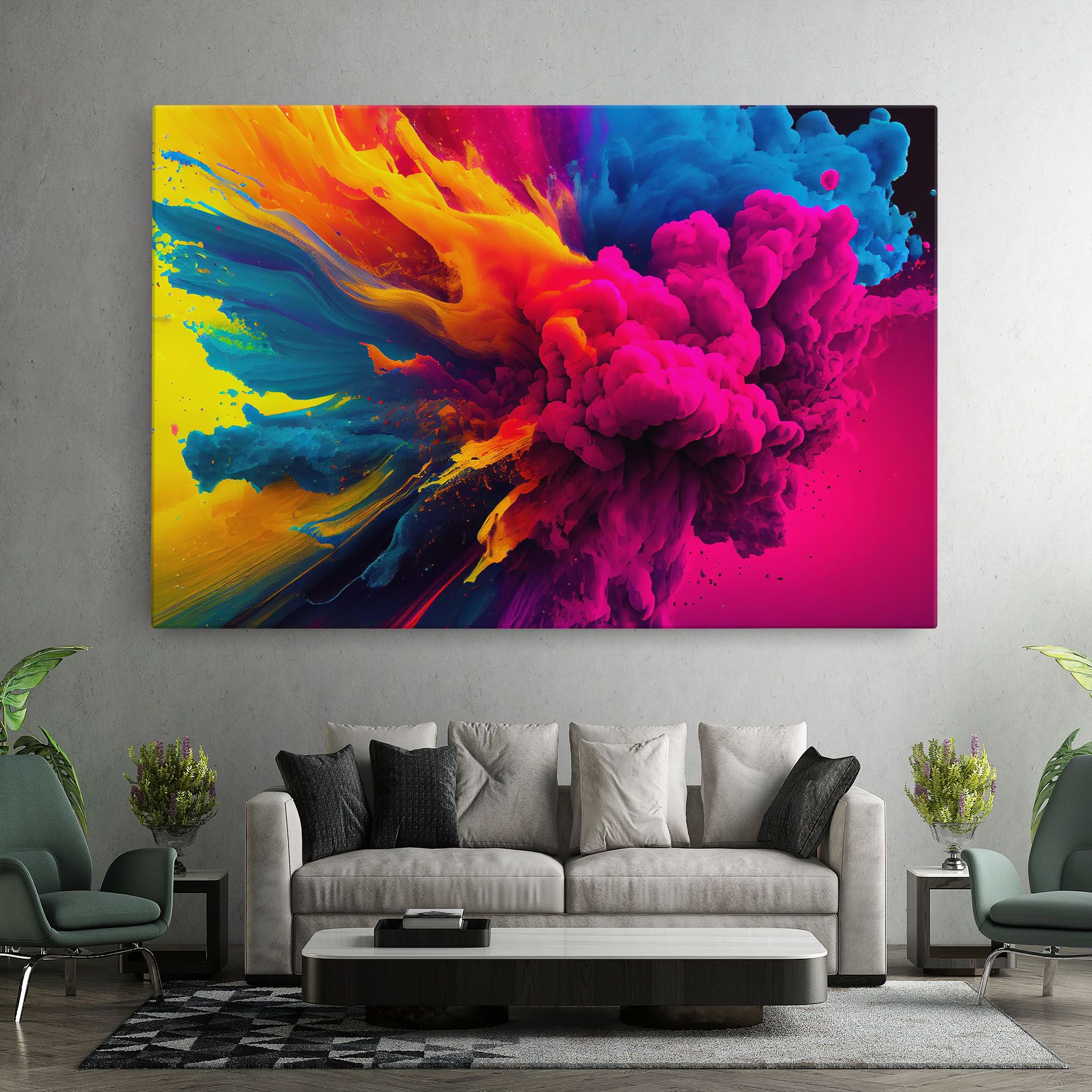 Colorful Paint Explosion mockup 7