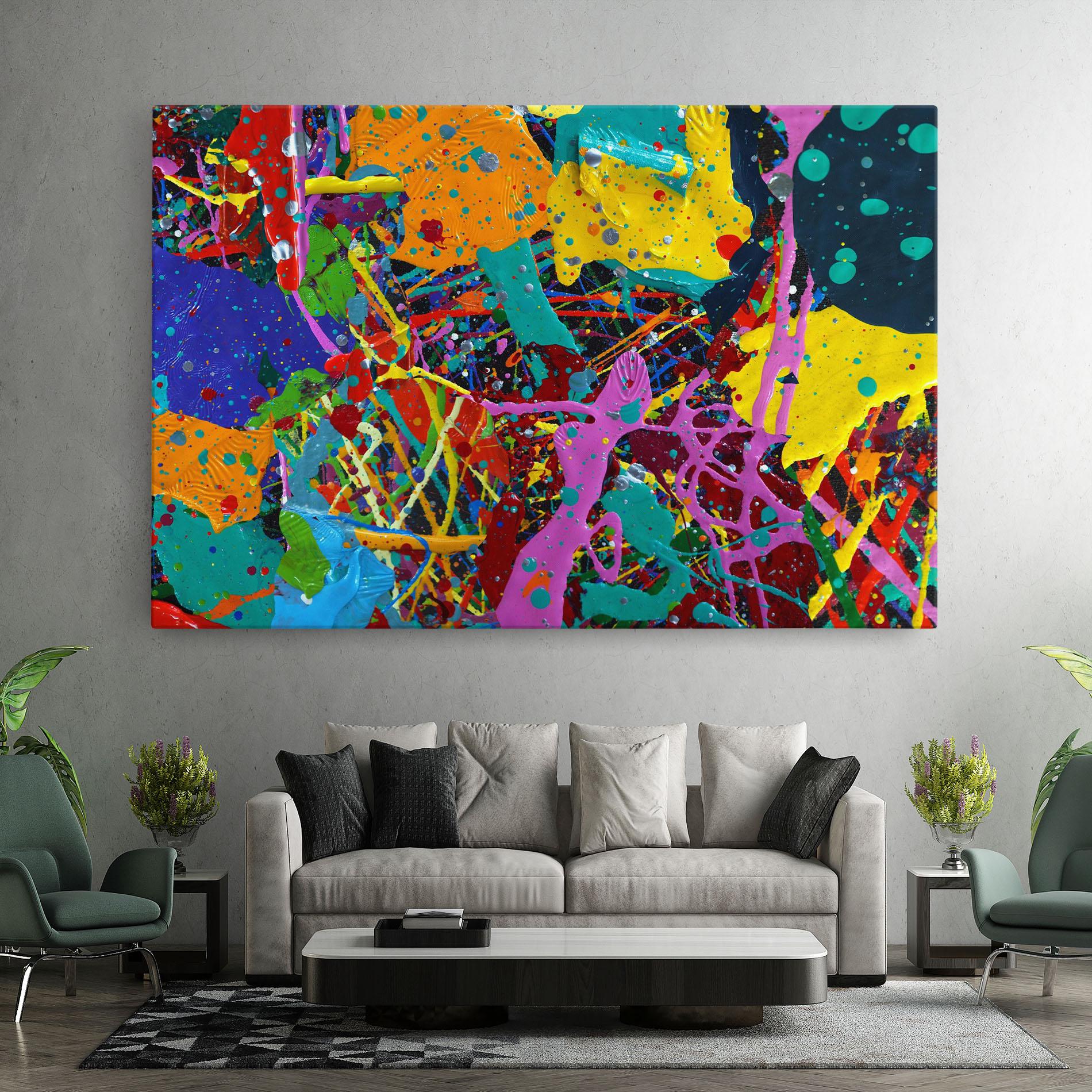 Leinwandbild Dark Panorama mockup 7