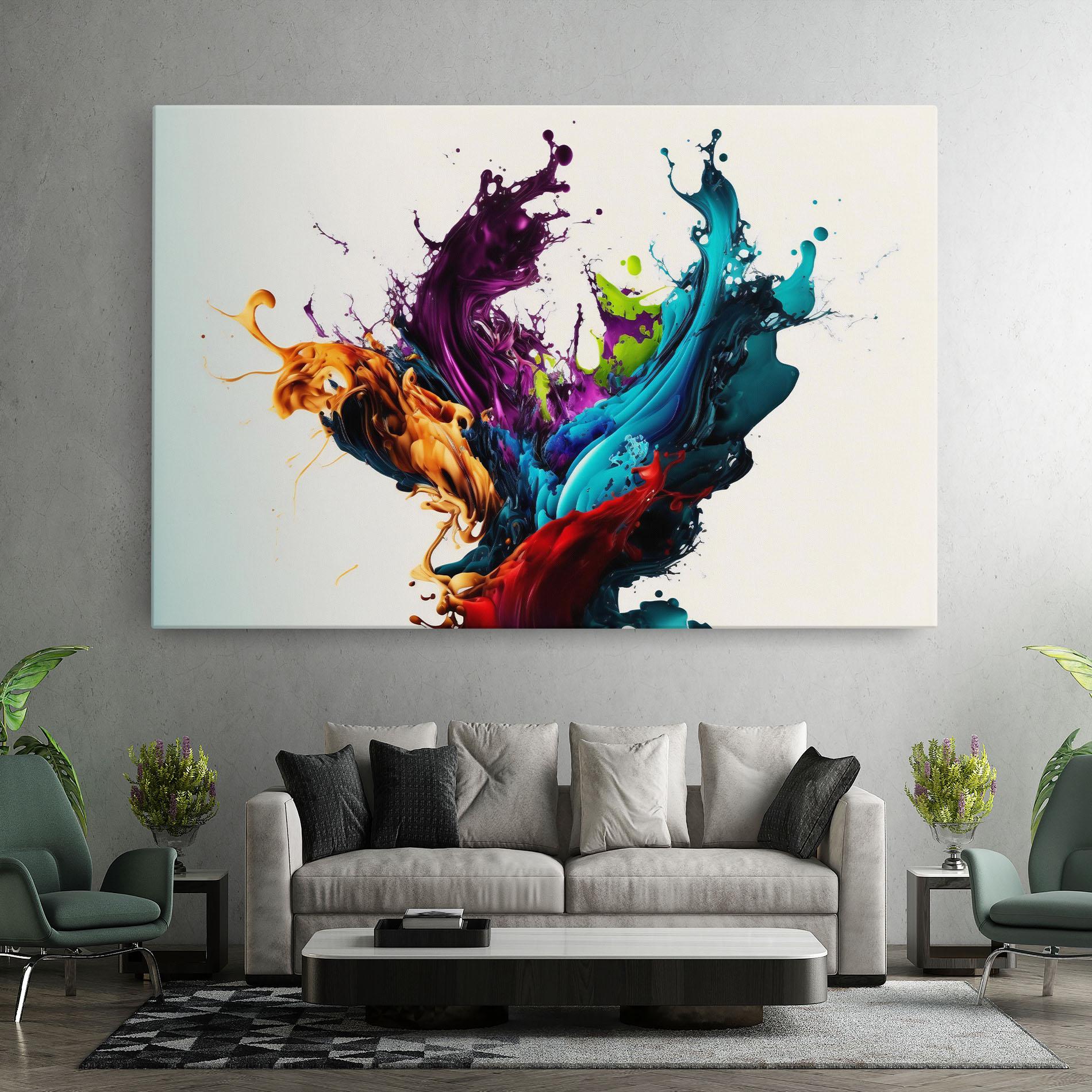 Leinwandbild Dark Purple Splash mockup 7