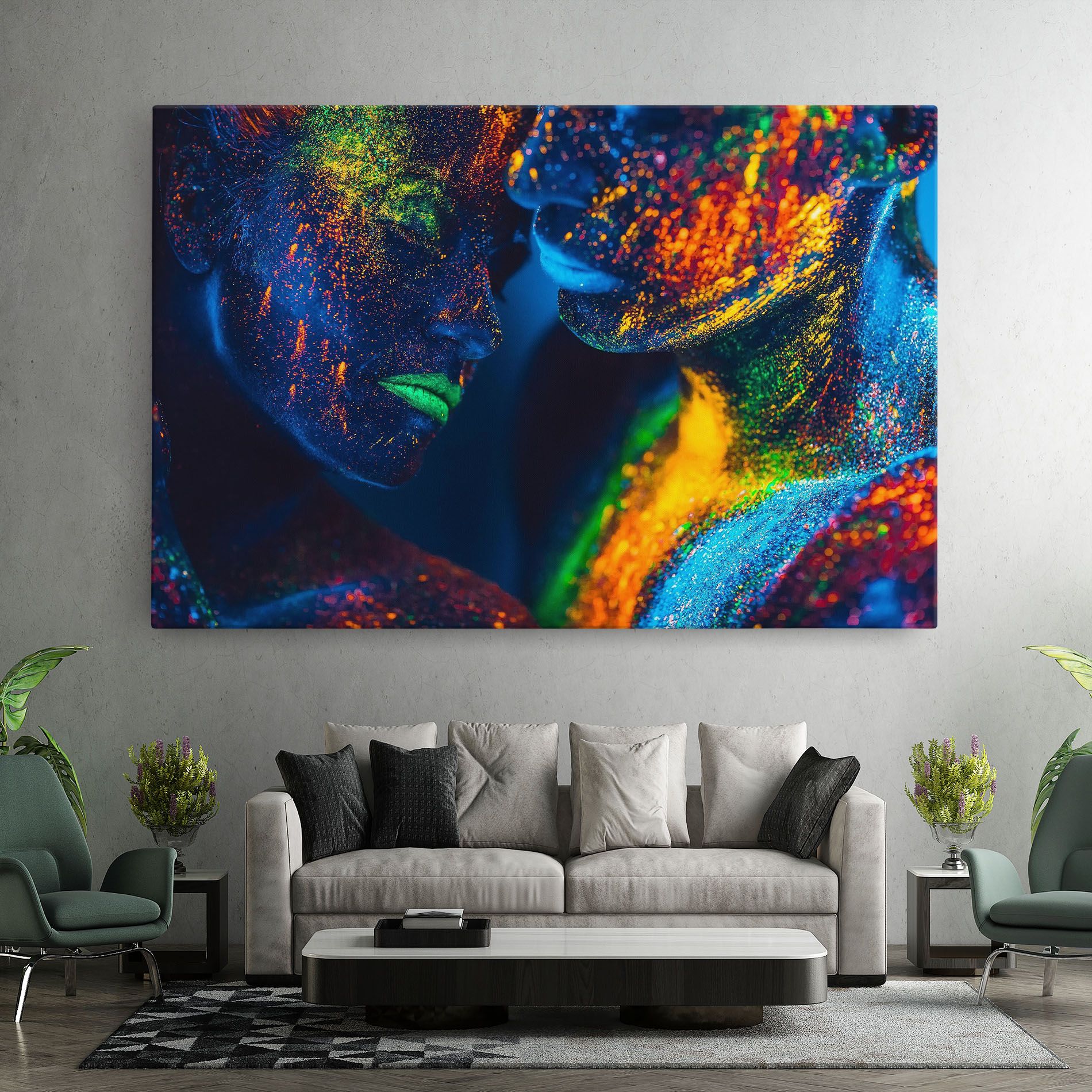 Fluorescent Green Lips mockup 7