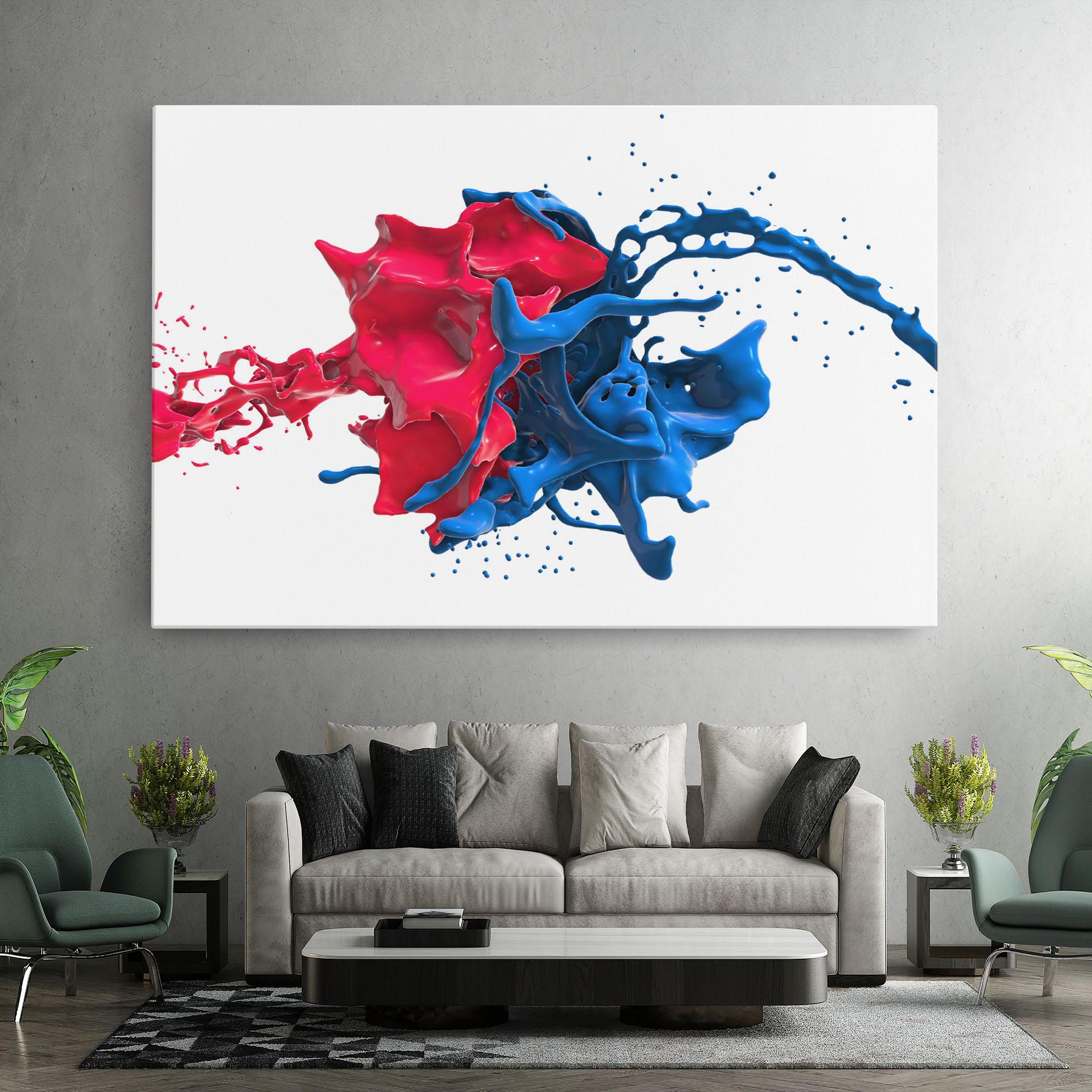 Leinwandbild Pink And Blue Splash mockup 7