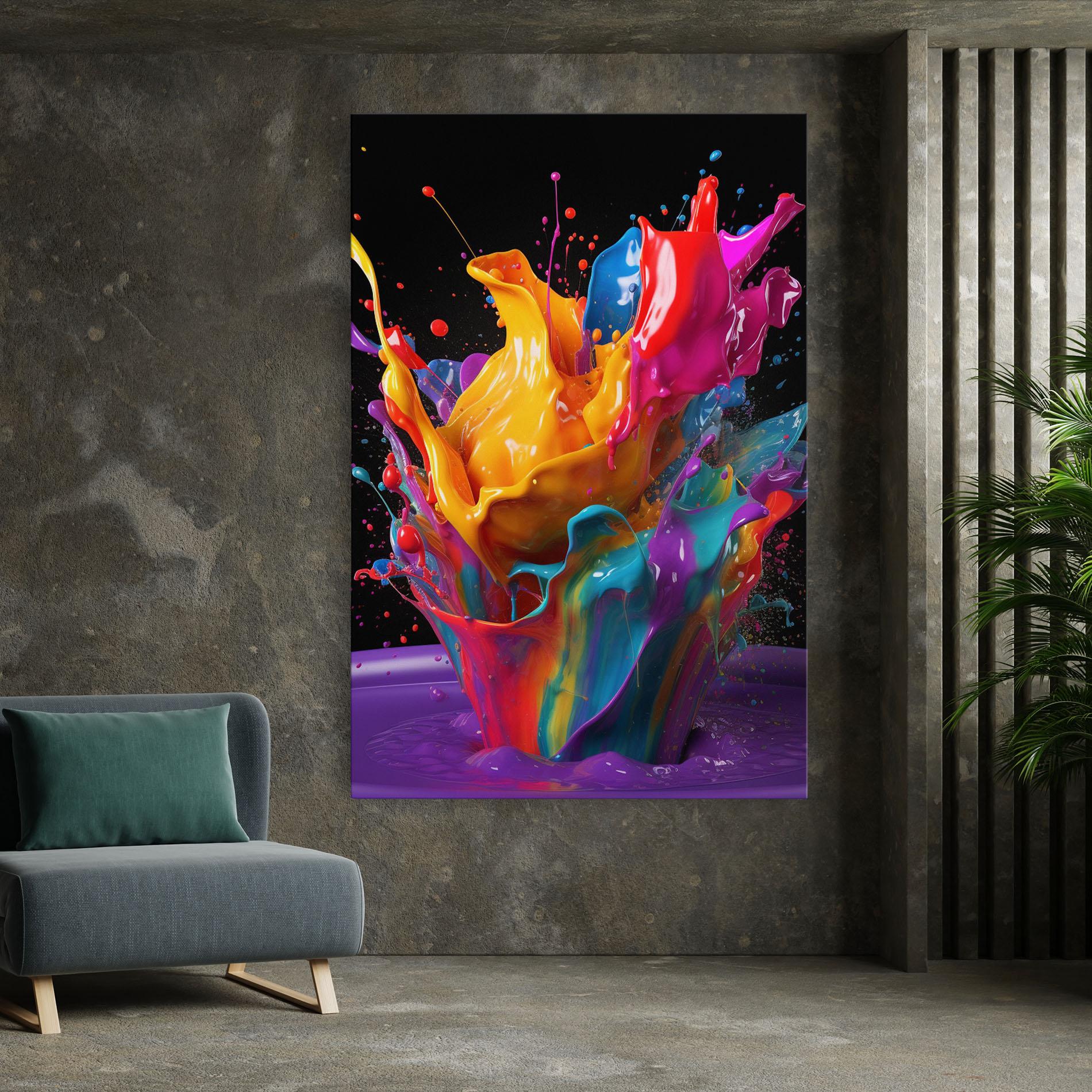 Leinwandbild Brightly Color Splashing mockup 7