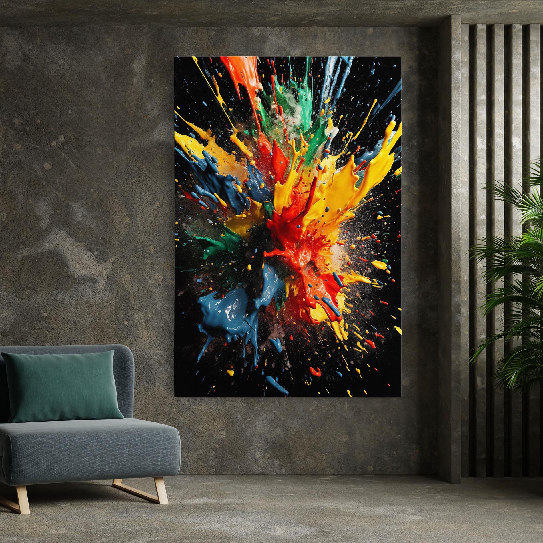 Leinwandbild Floating Color Splash mockup 7