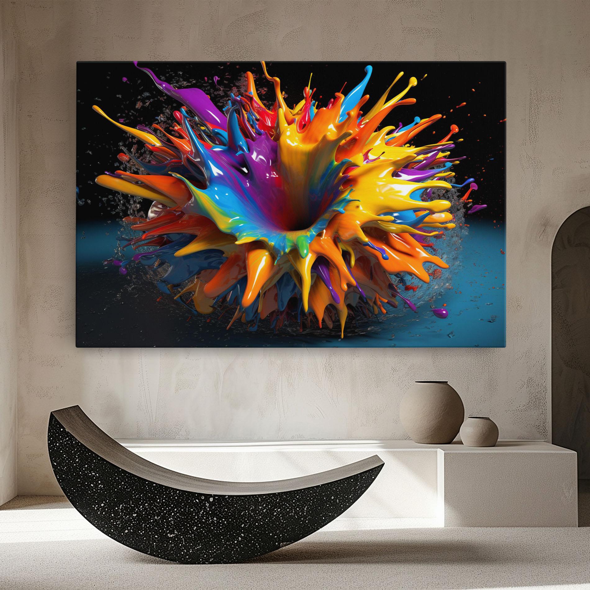 Leinwandbild 3d Color Splash mockup 8