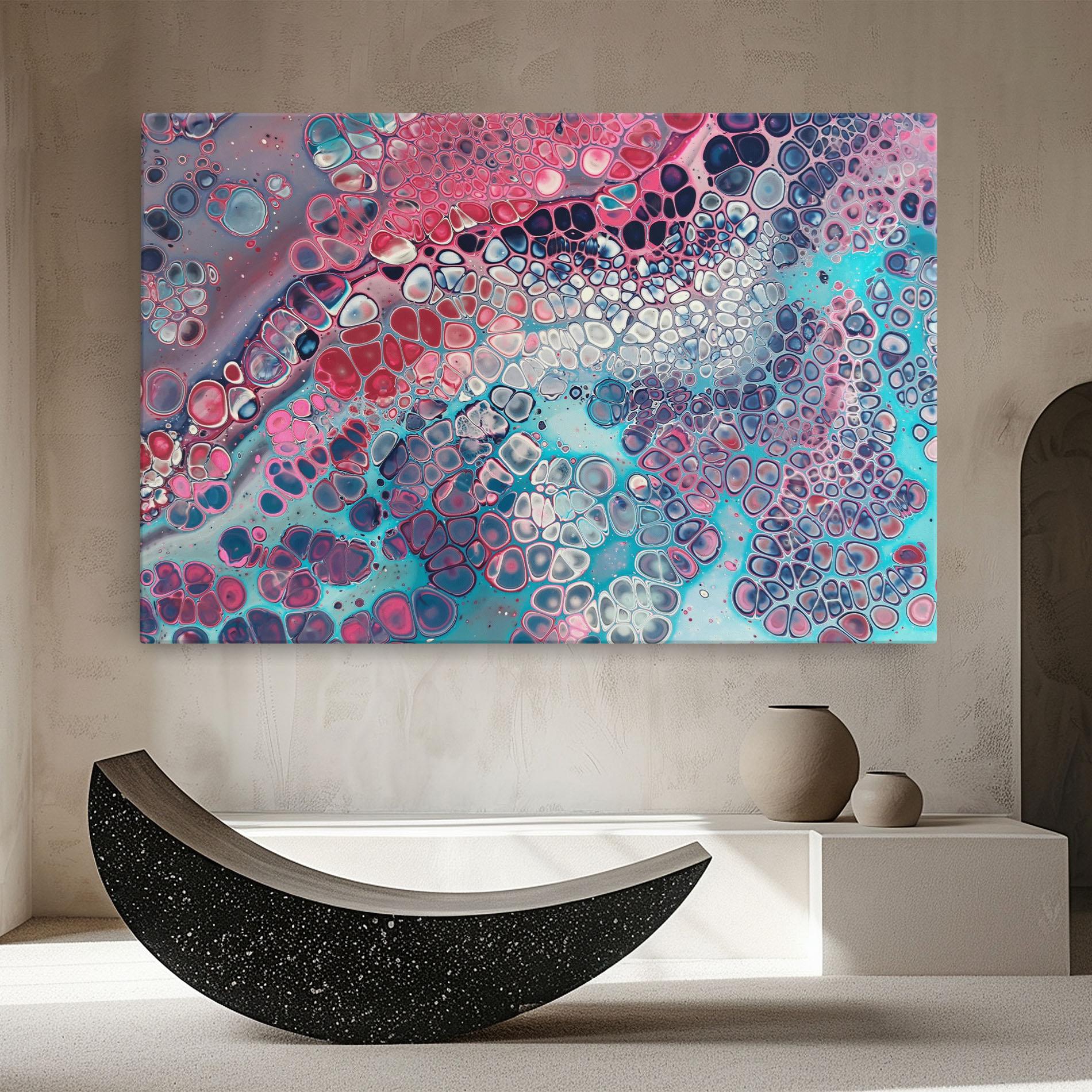 Leinwandbild Abstract Blue Objects mockup 8