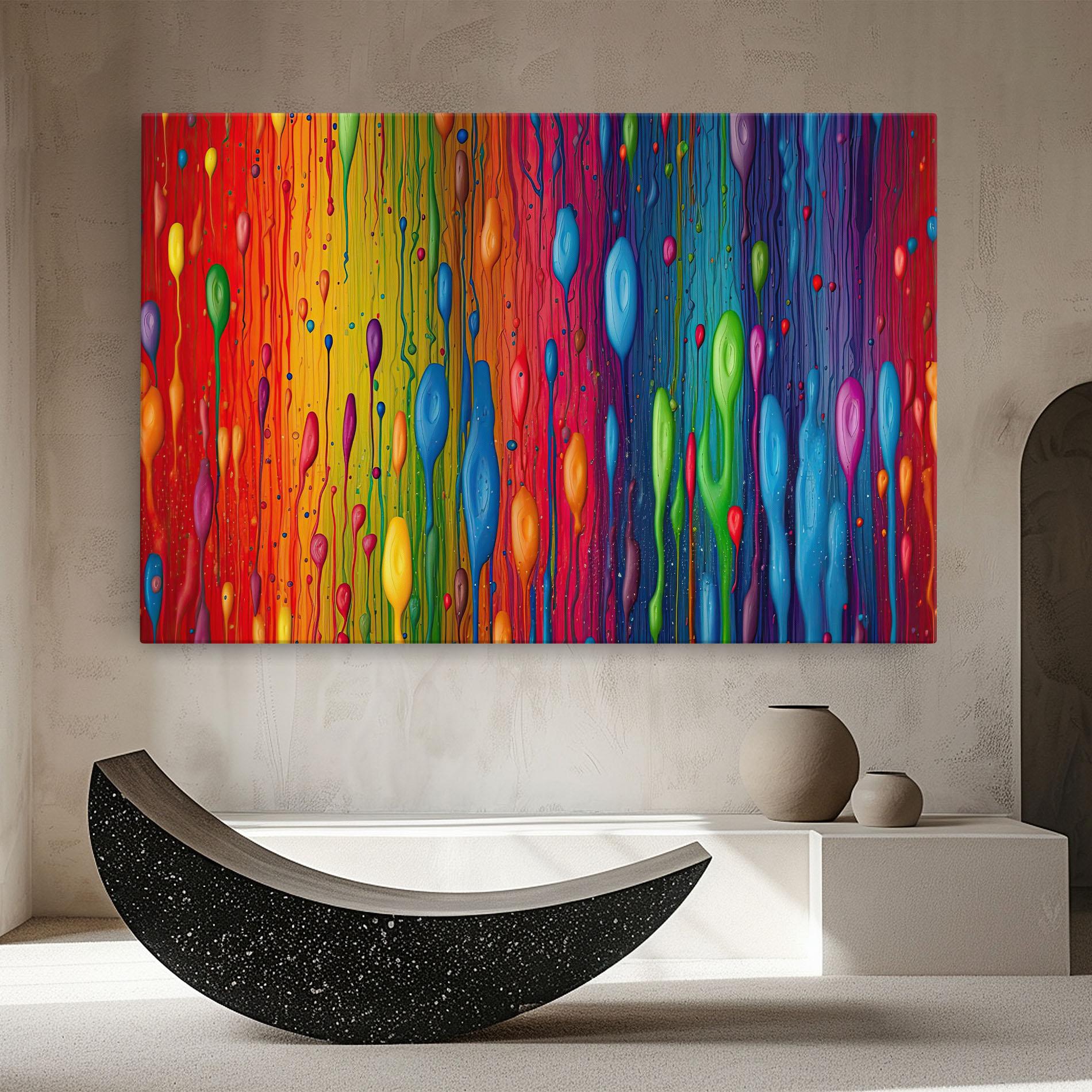 Leinwandbild Abstract Rainbow Pattern mockup 8