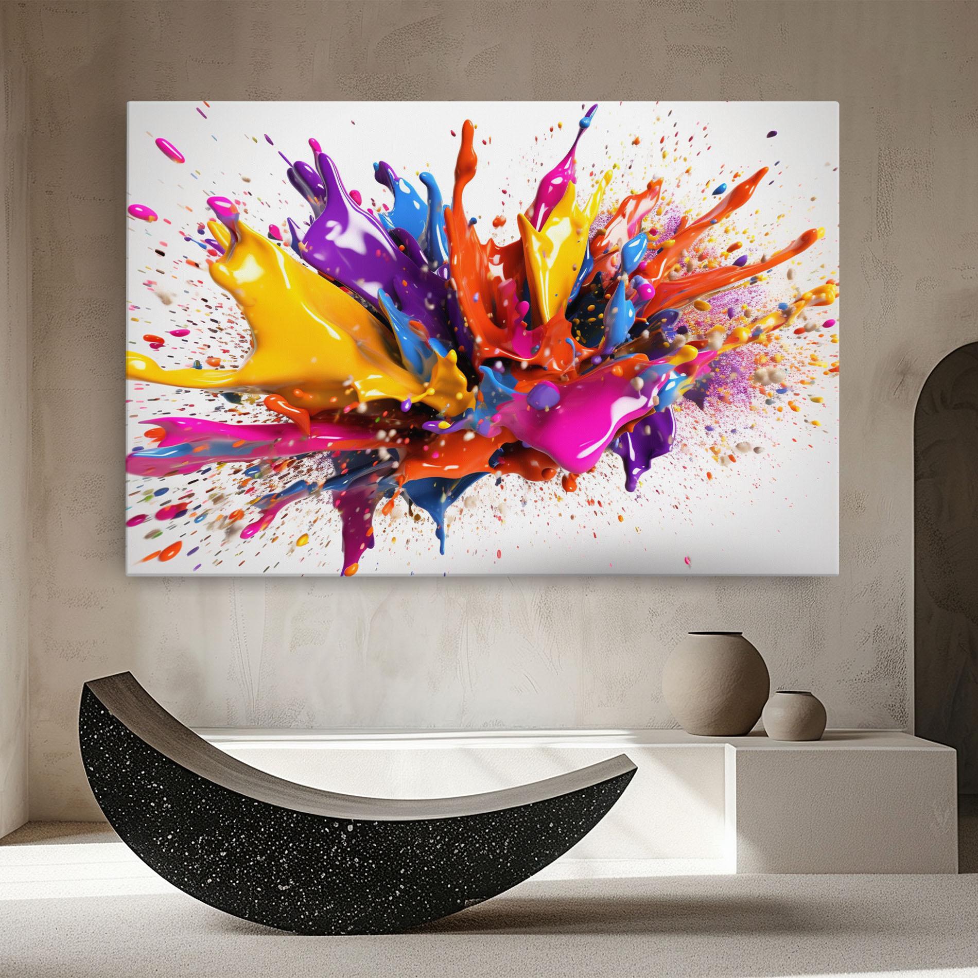 Leinwandbild Abstract Splash 3d mockup 8