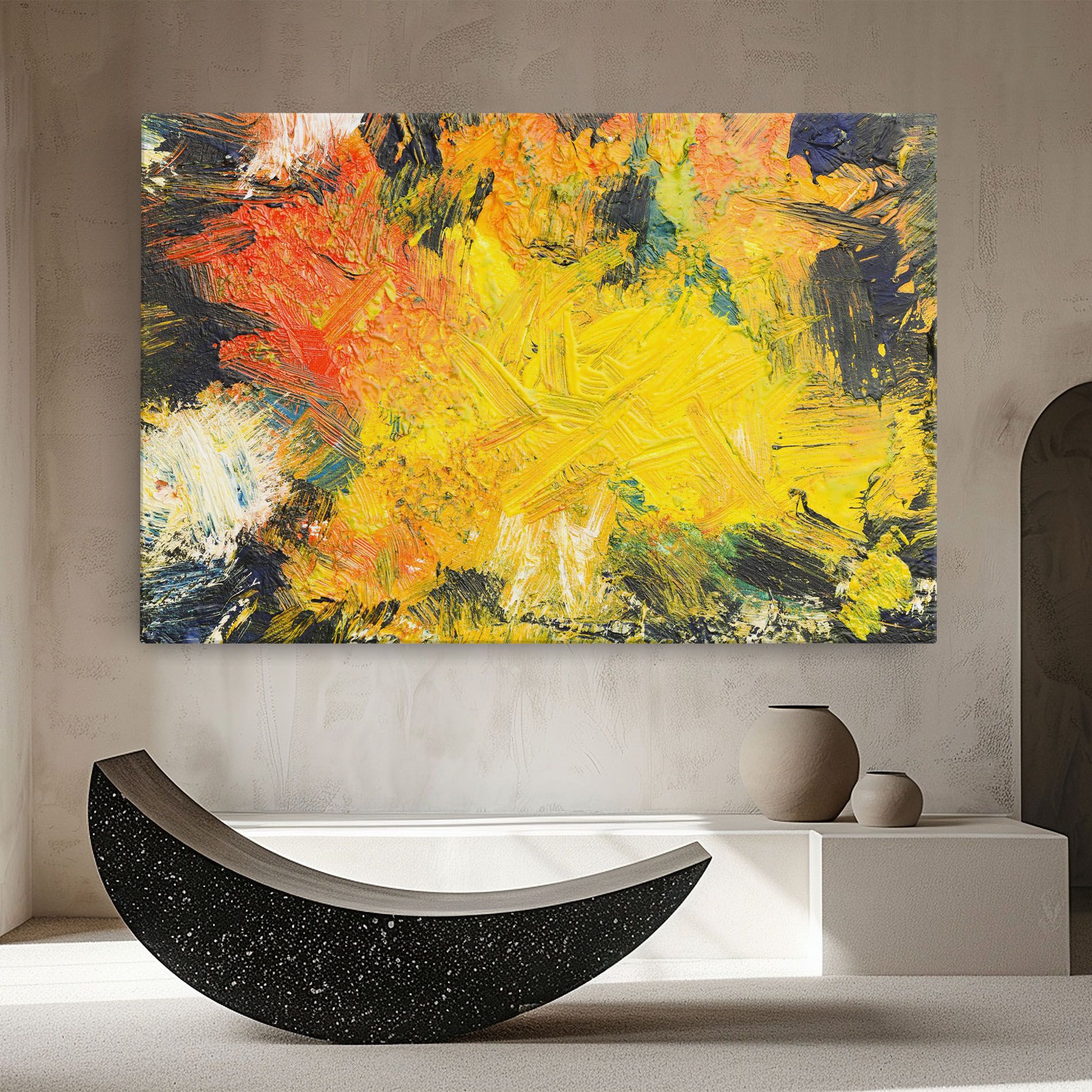 Artistic Yellow Painting mockup 8