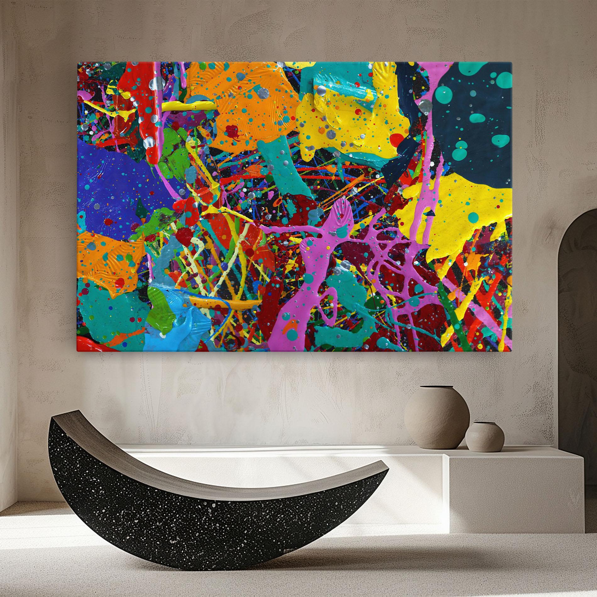 Leinwandbild Dark Panorama mockup 8