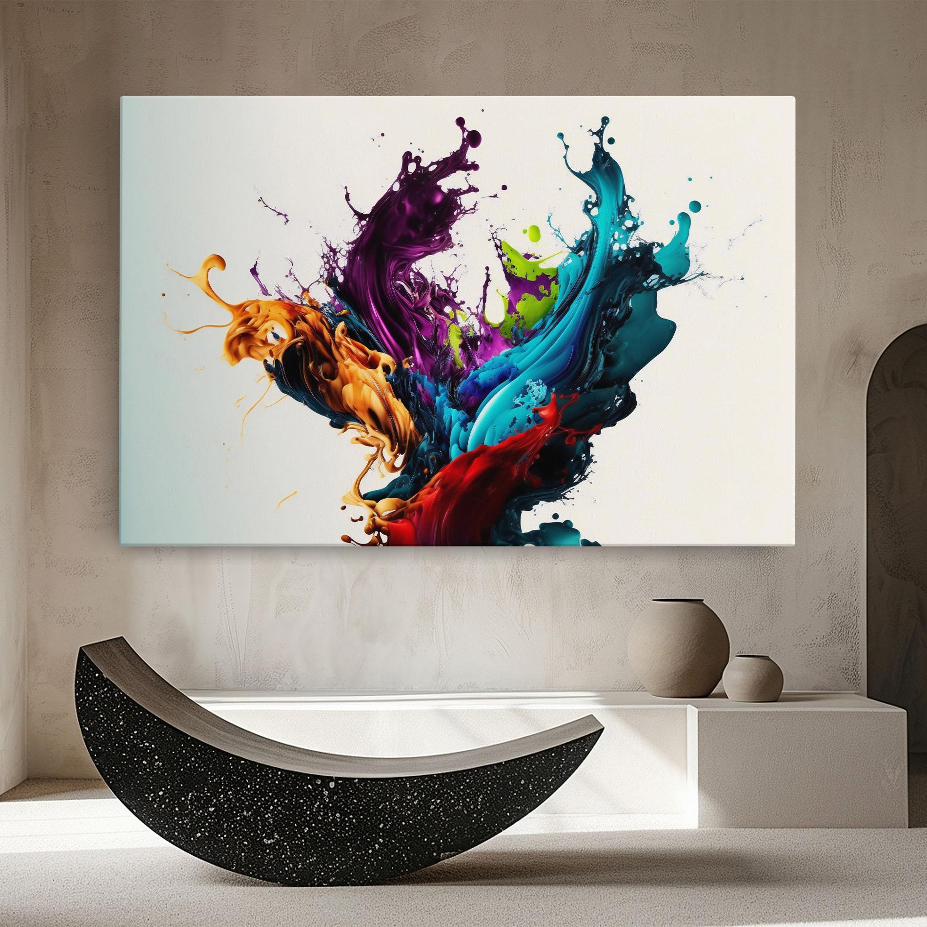 Leinwandbild Dark Purple Splash mockup 8