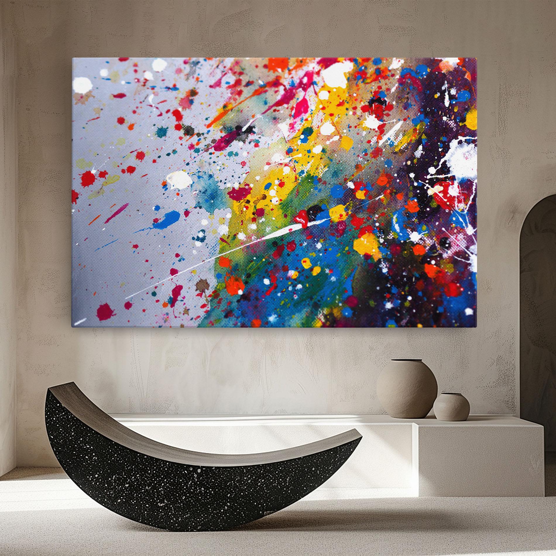 Leinwandbild Watercolor Drops mockup 8