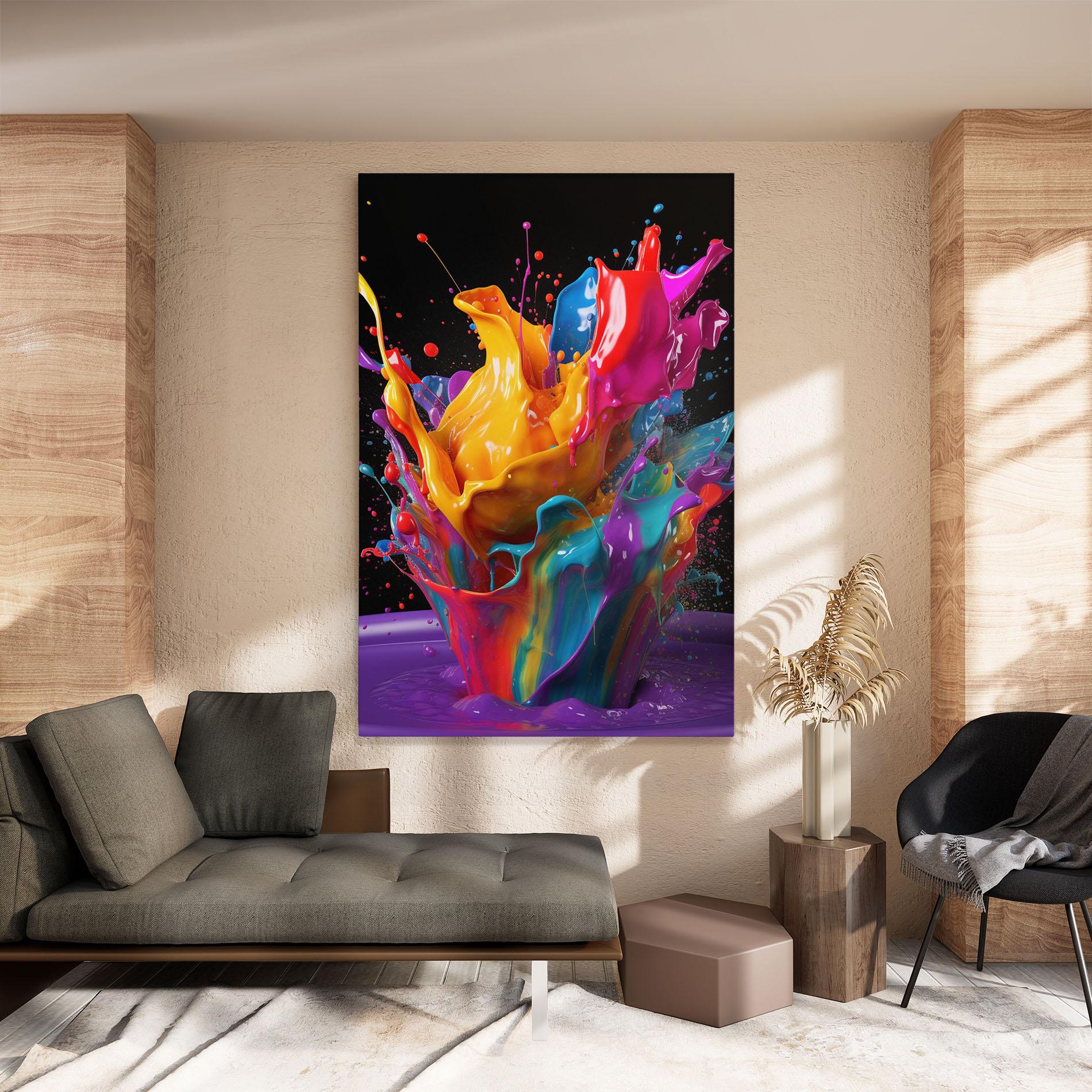 Leinwandbild Brightly Color Splashing mockup 8