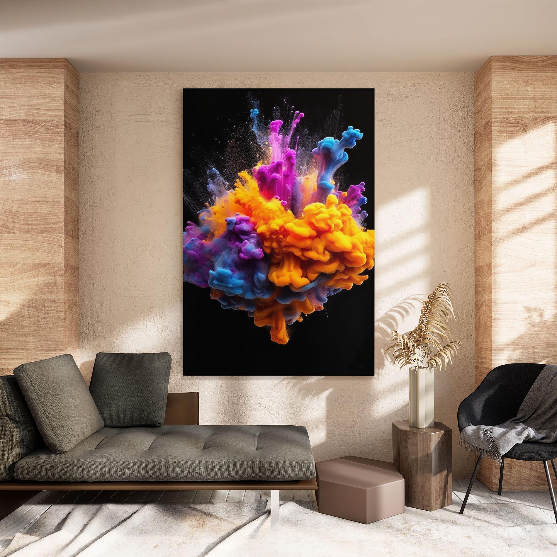 Leinwandbild Colorful Cloud Liquid mockup 8