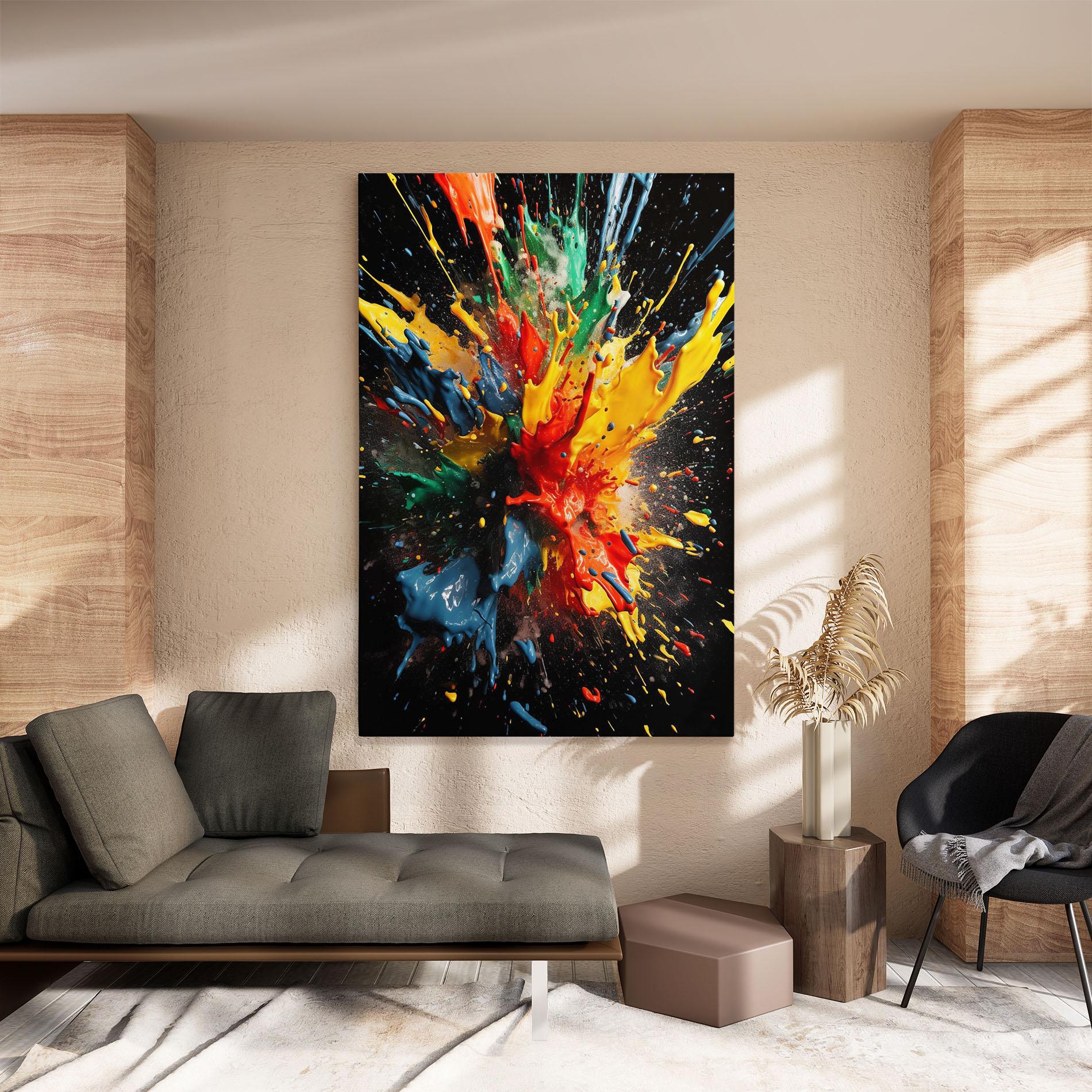 Leinwandbild Floating Color Splash mockup 8