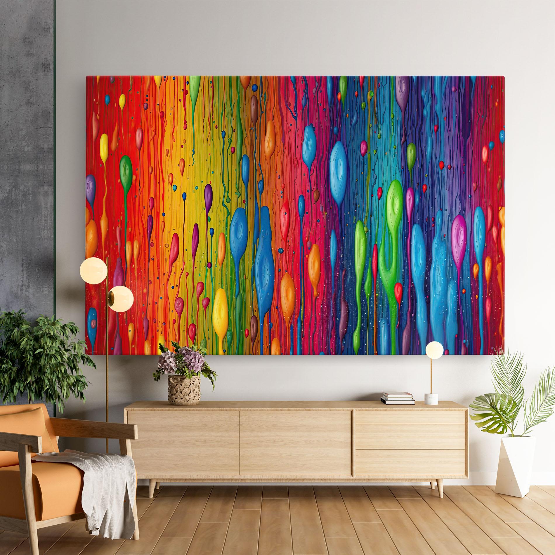Leinwandbild Abstract Rainbow Pattern mockup 9