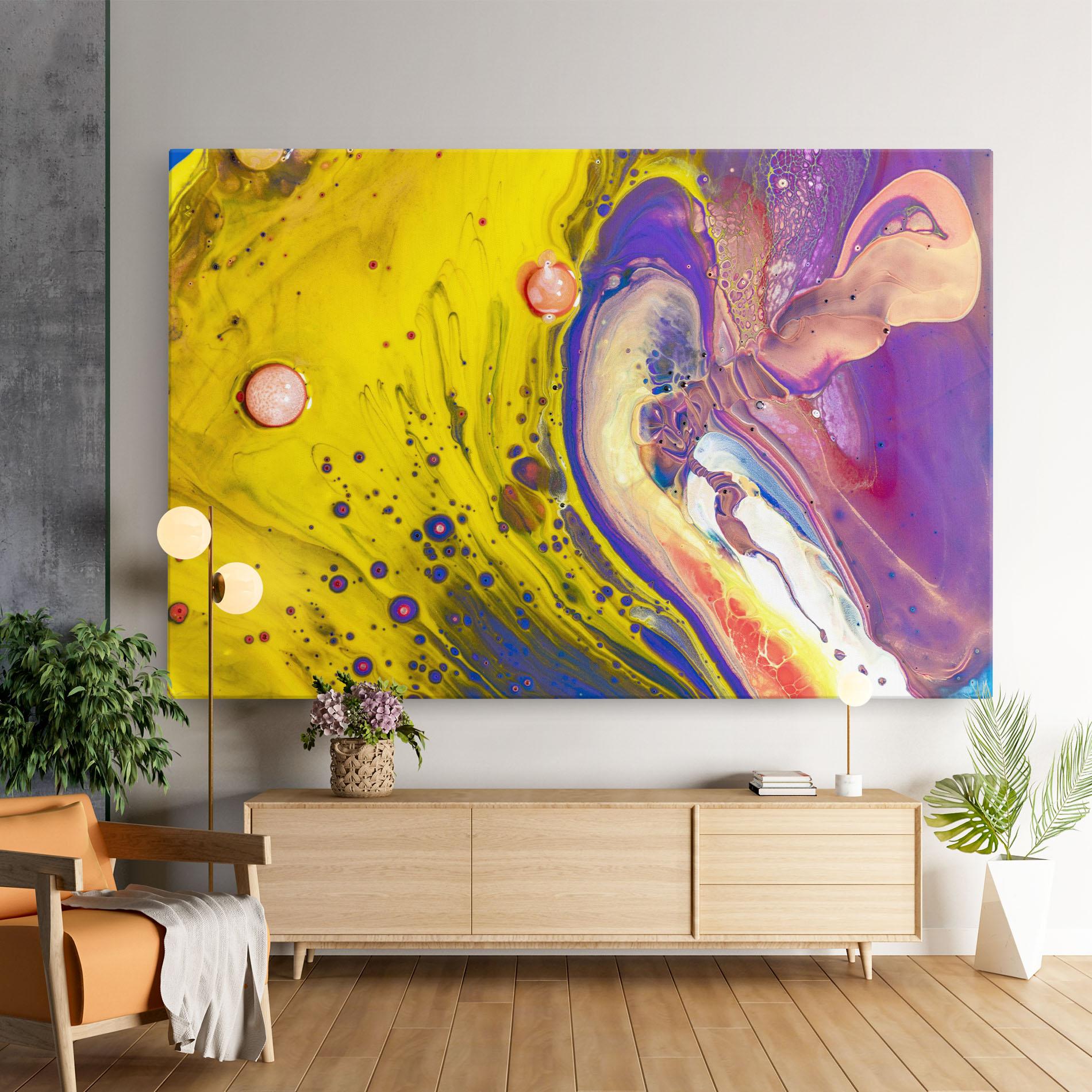 Leinwandbild Colorful Liquid Marble mockup 9