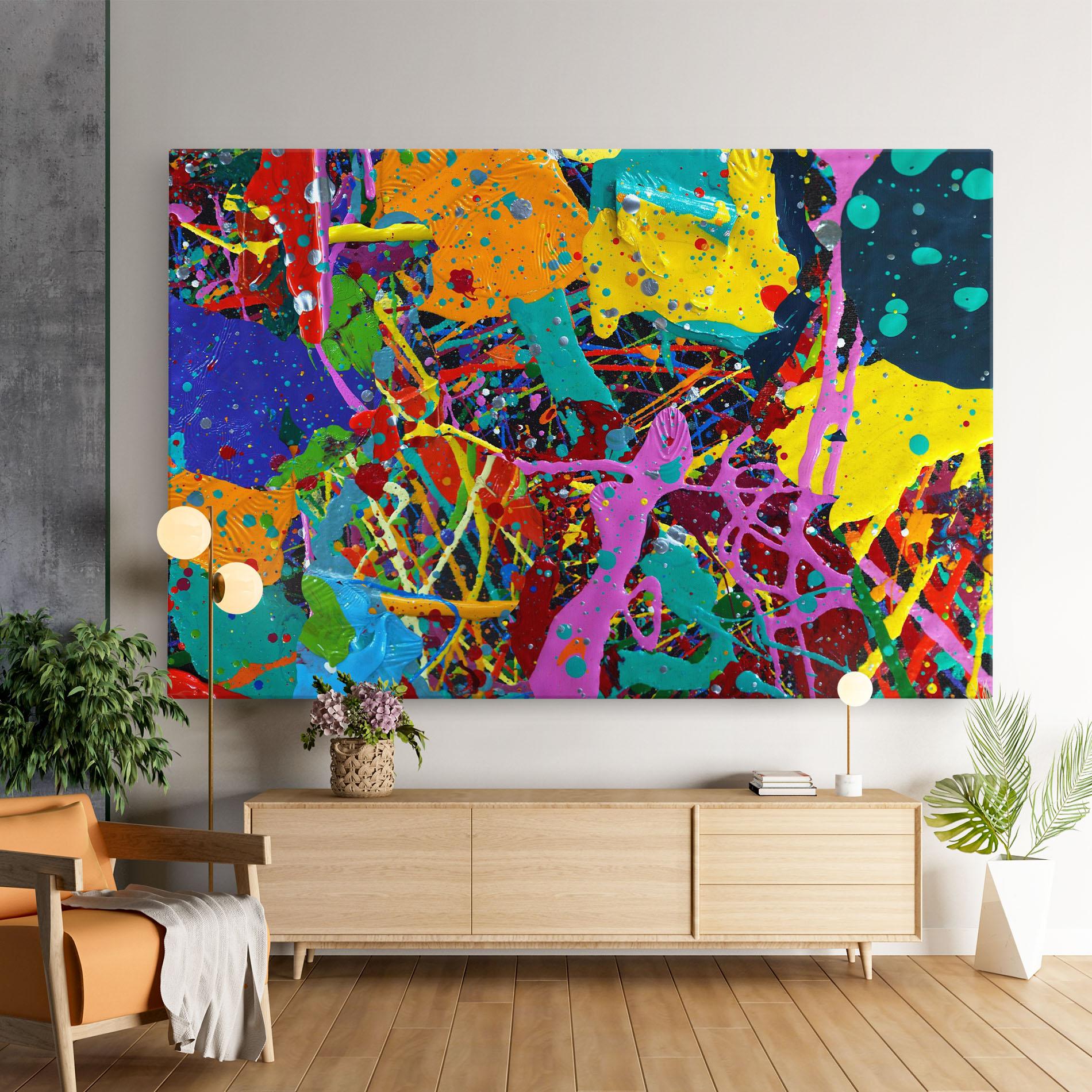 Leinwandbild Dark Panorama mockup 9