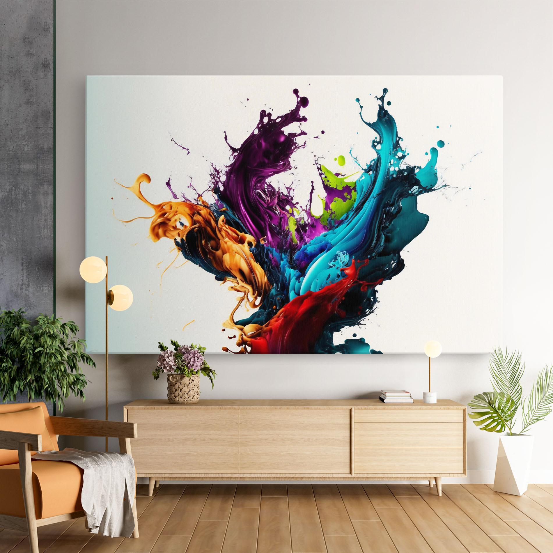 Leinwandbild Dark Purple Splash mockup 9