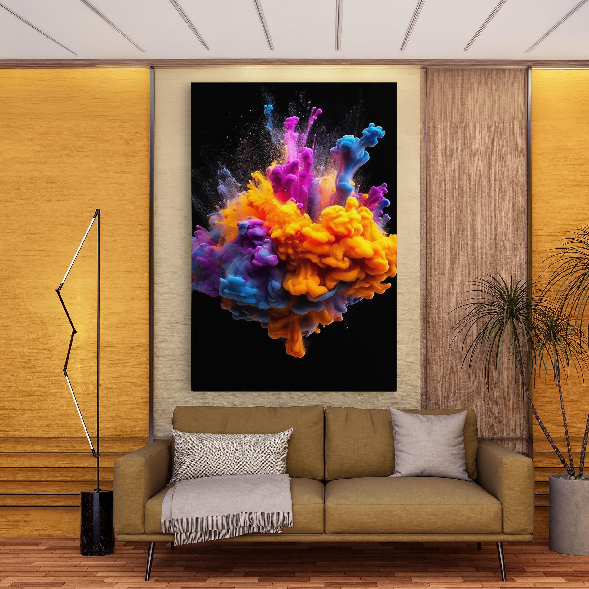 Leinwandbild Colorful Cloud Liquid mockup 9