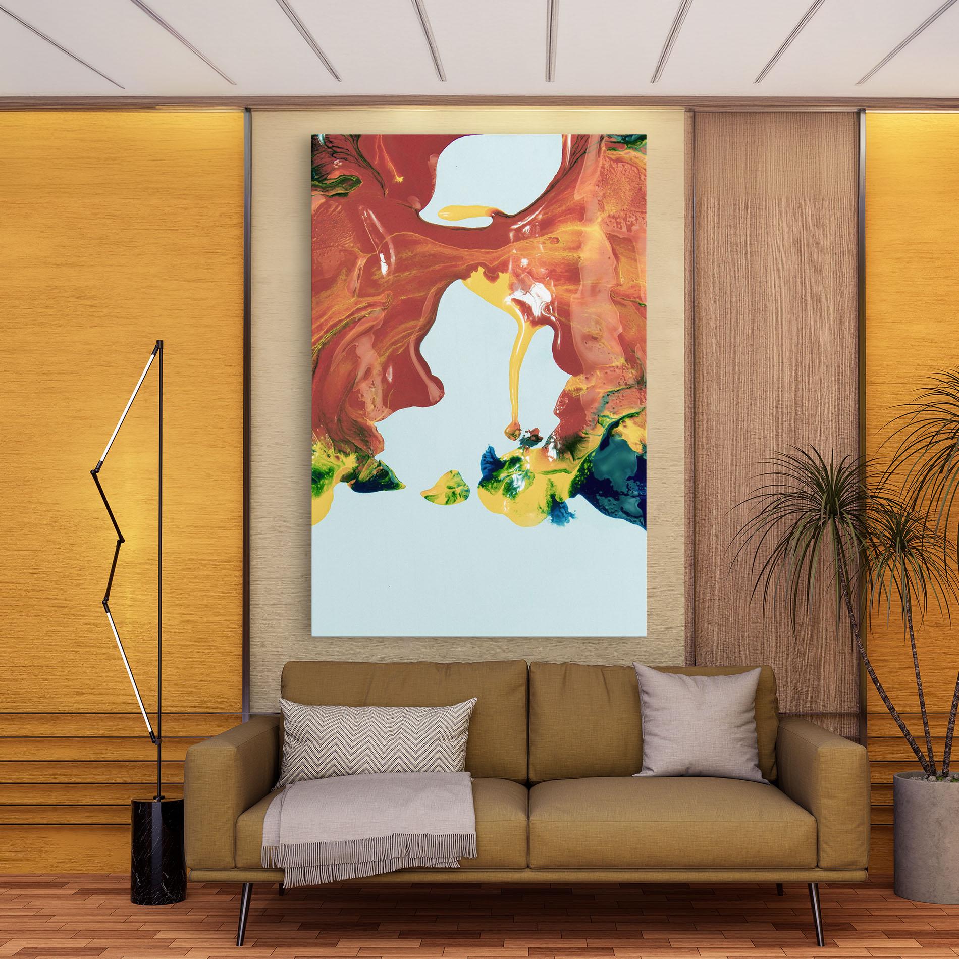 Leinwandbild Spilled Paint mockup 9