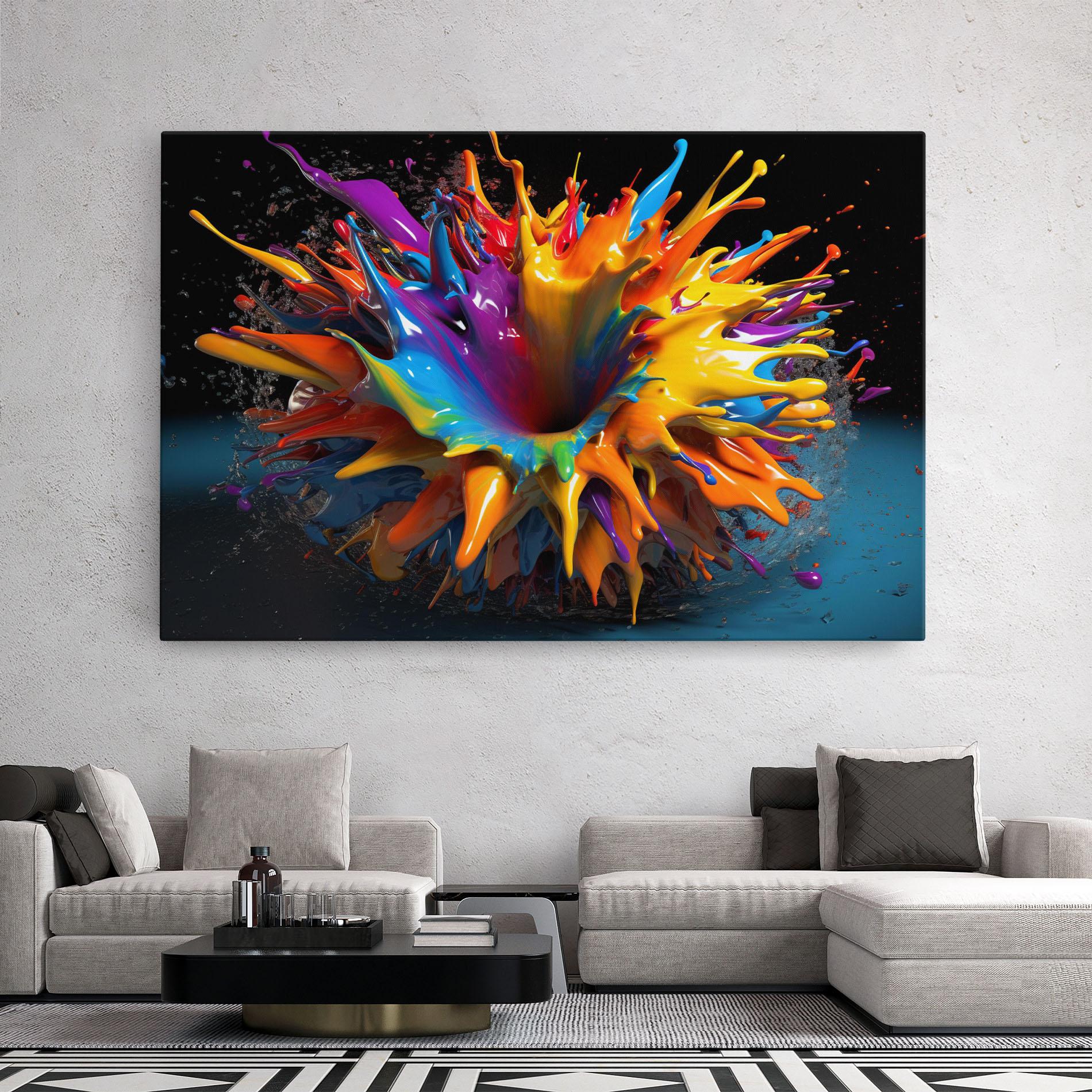 Leinwandbild 3d Color Splash mockup 2