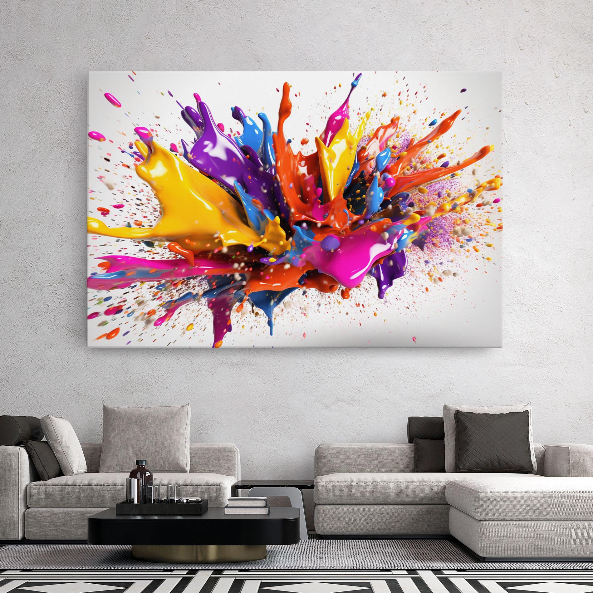 Leinwandbild Abstract Splash 3d mockup 2