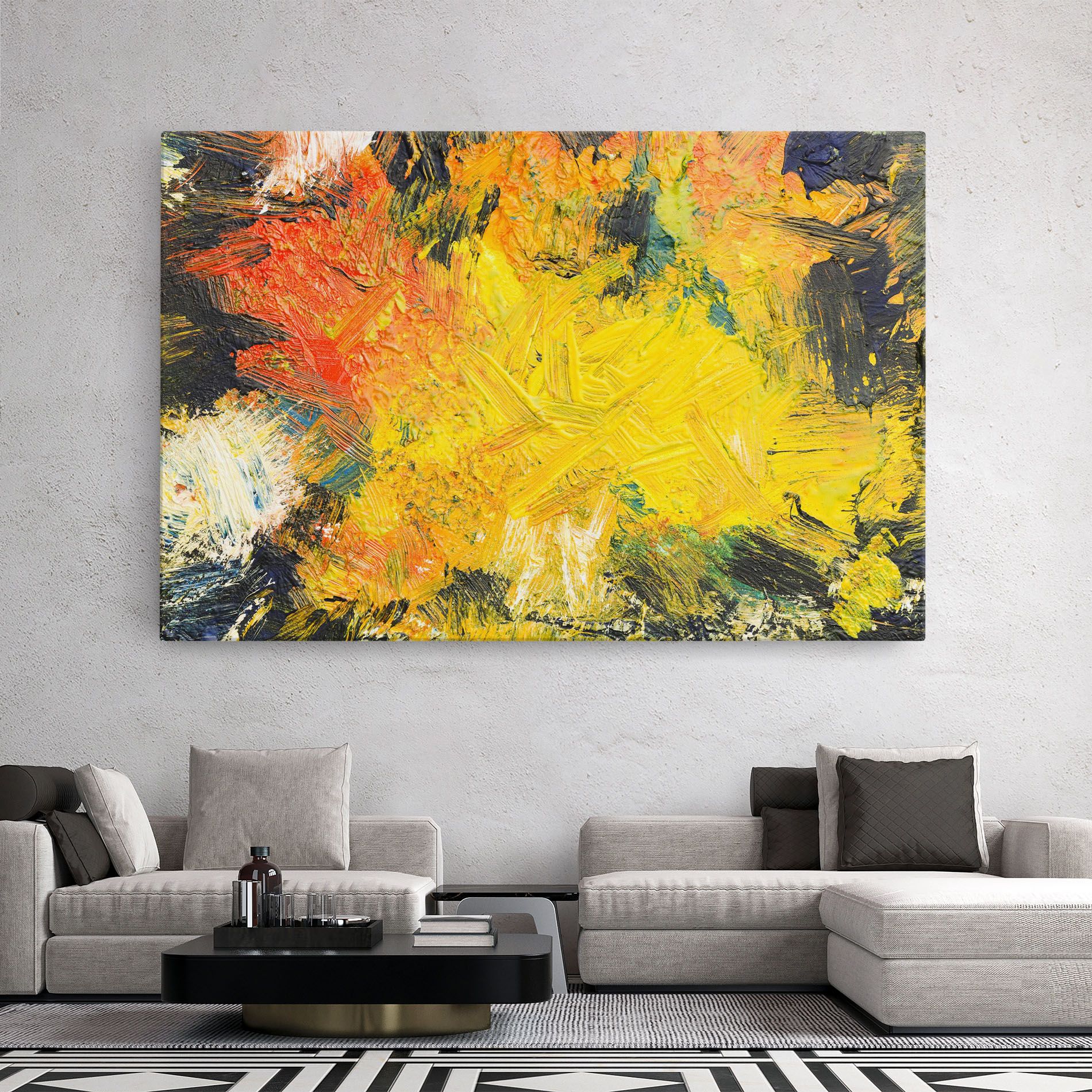 Artistic Yellow Painting mockup 2