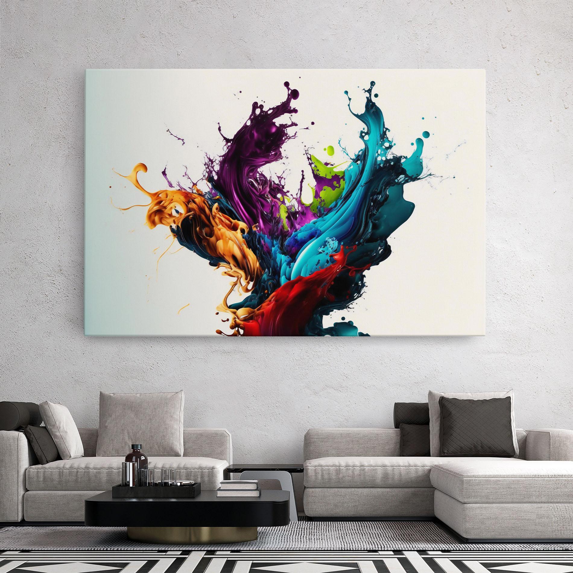 Leinwandbild Dark Purple Splash mockup 2