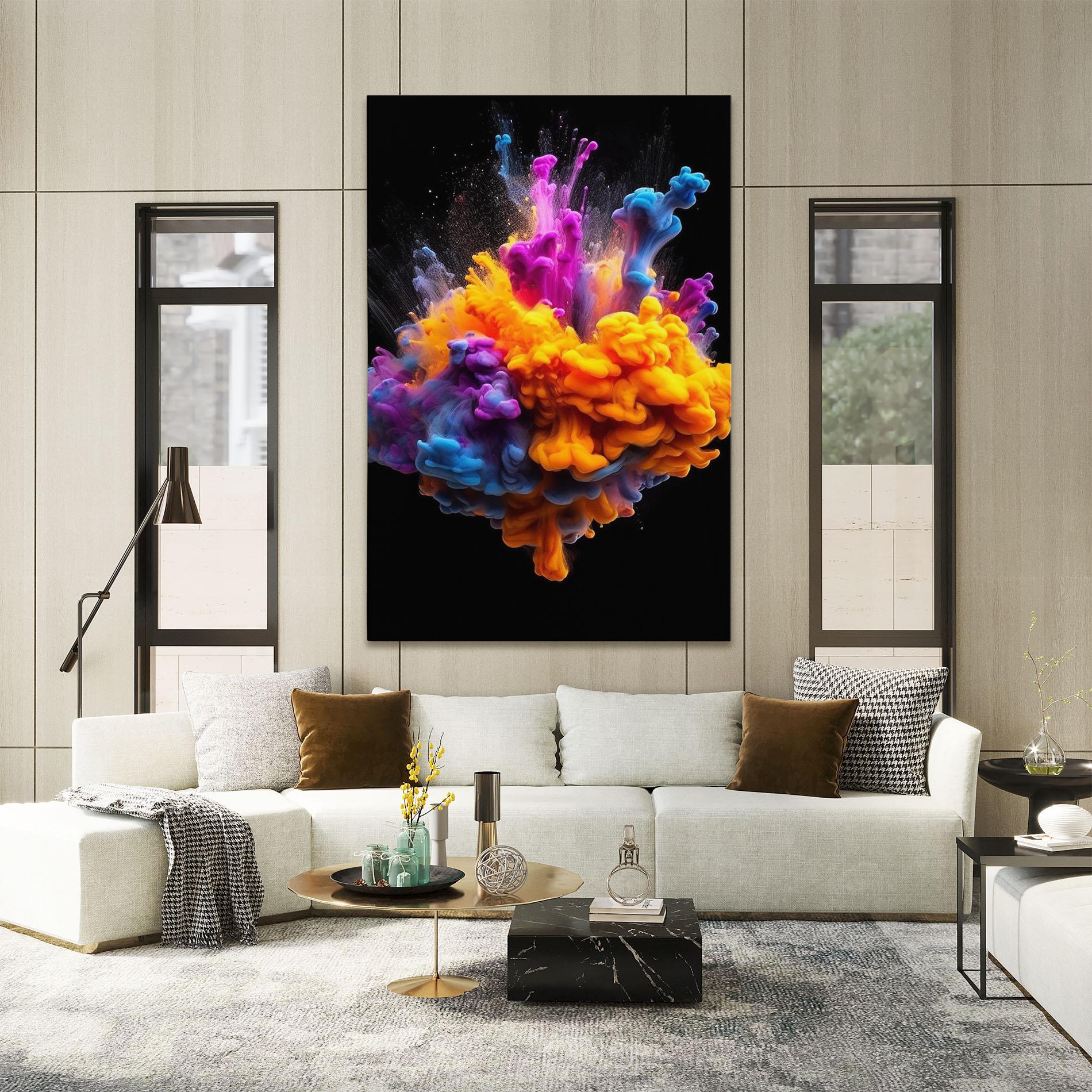 Leinwandbild Colorful Cloud Liquid mockup 2