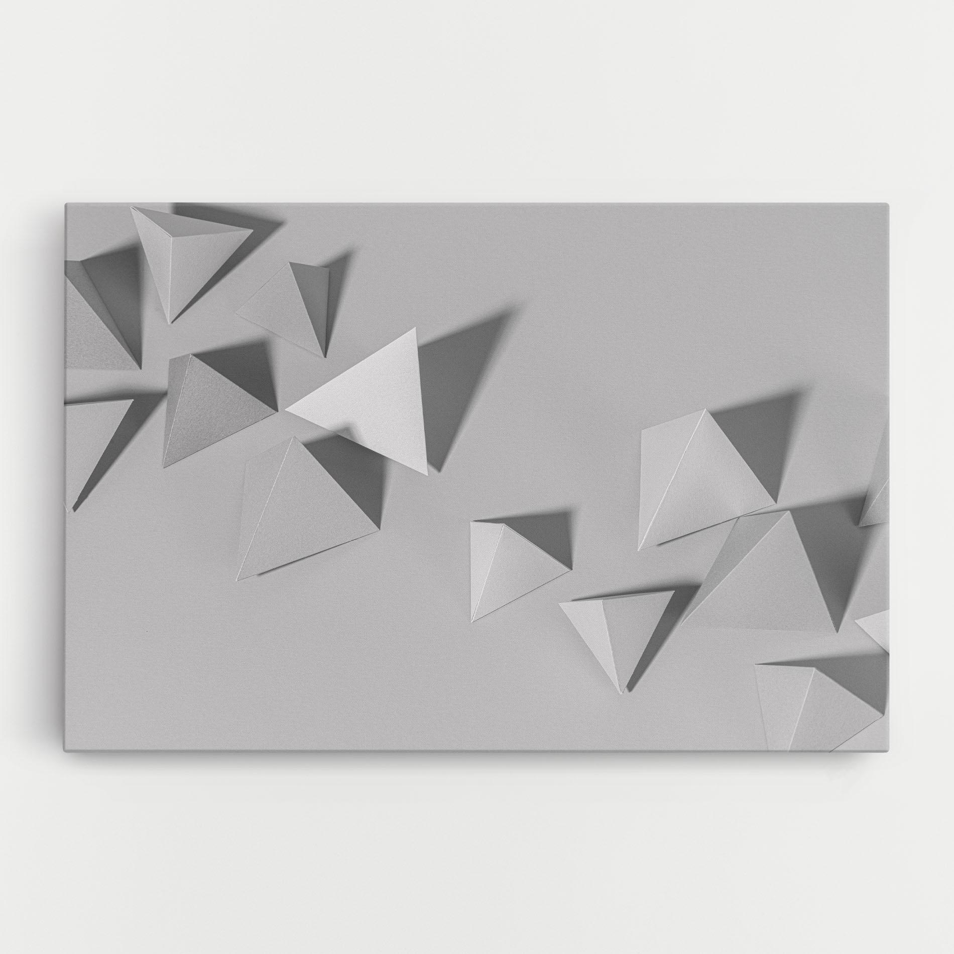 Leinwandbild 3d White Triangle mockup 0