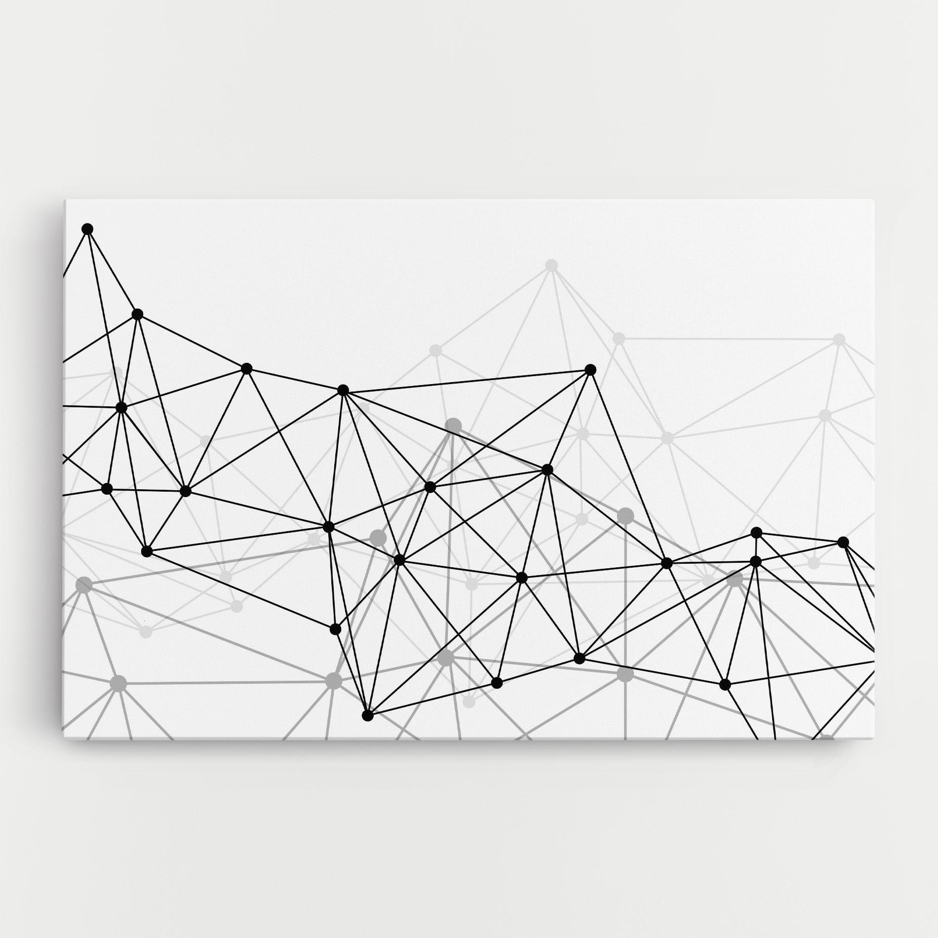 Leinwandbild Black Connecting mockup 0