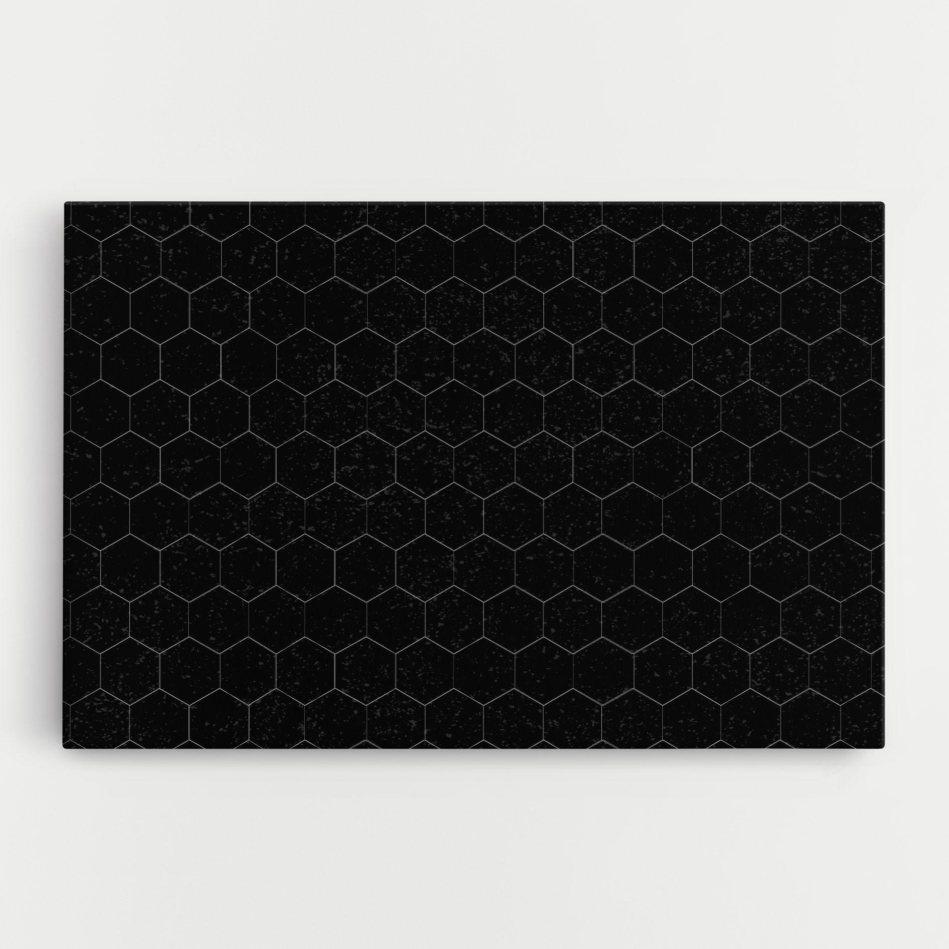 Leinwandbild Black Hexagon mockup 0