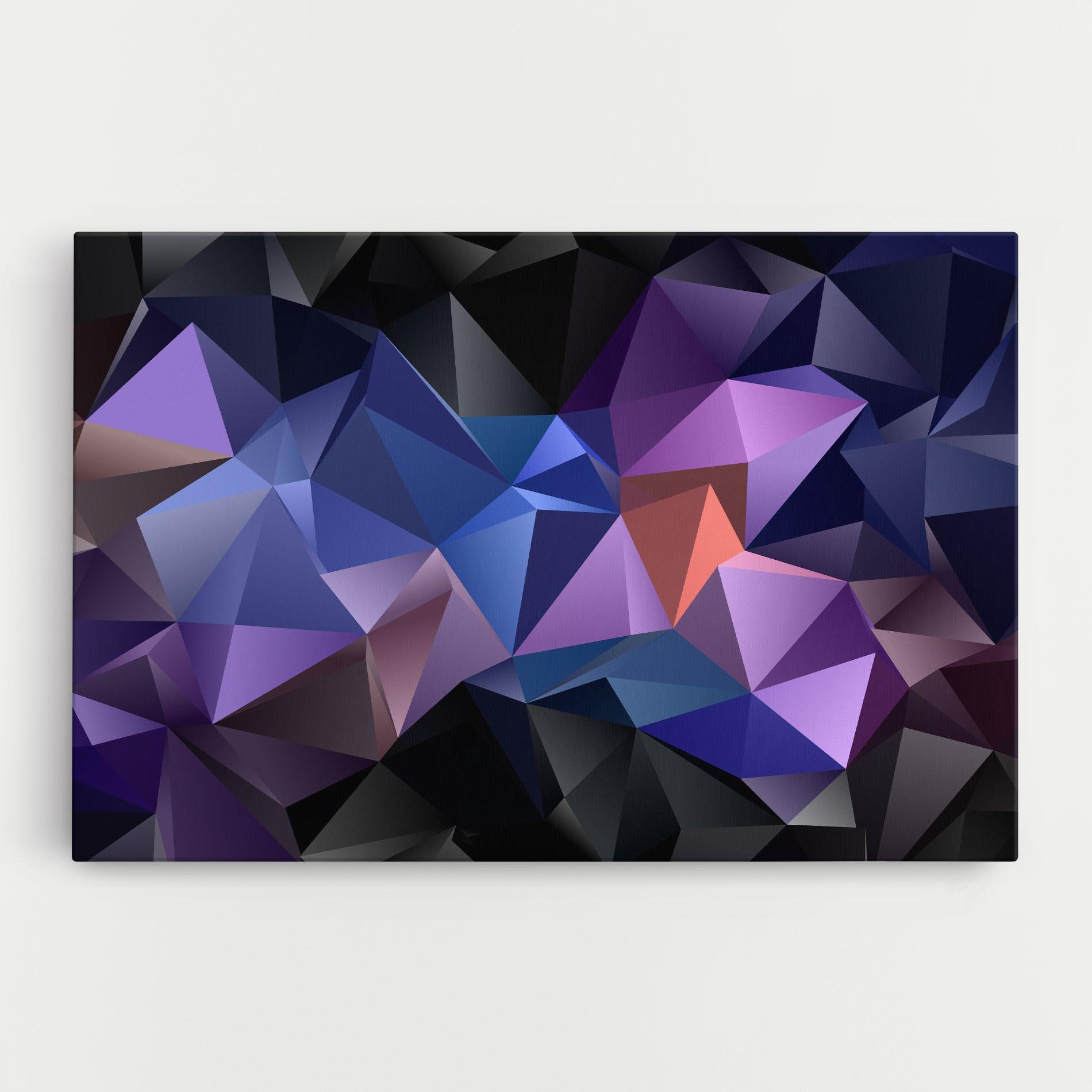 Leinwandbild Black Purple Triangle mockup 0